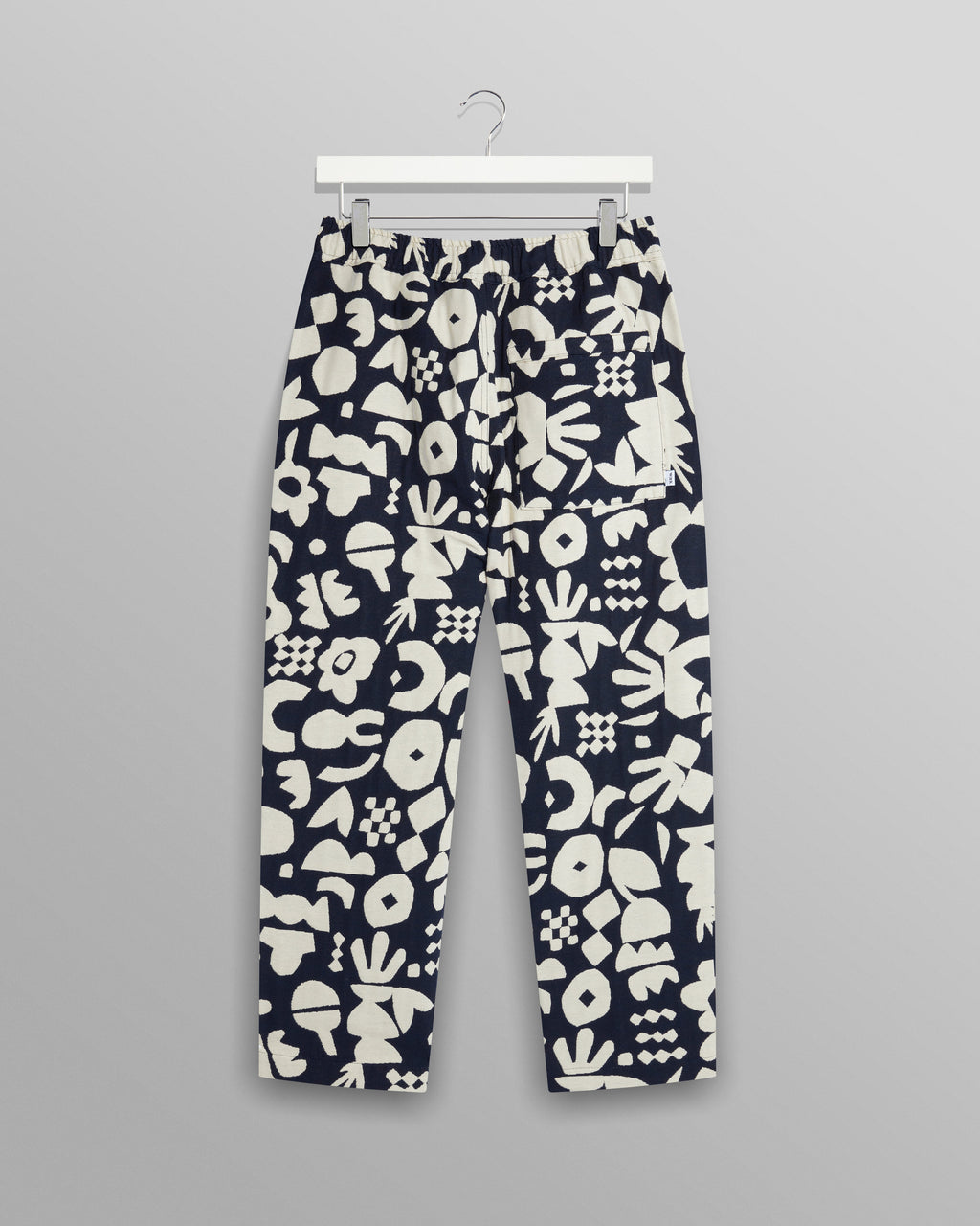 Kurt - Navy And Ecru Spin Jacquard Trousers