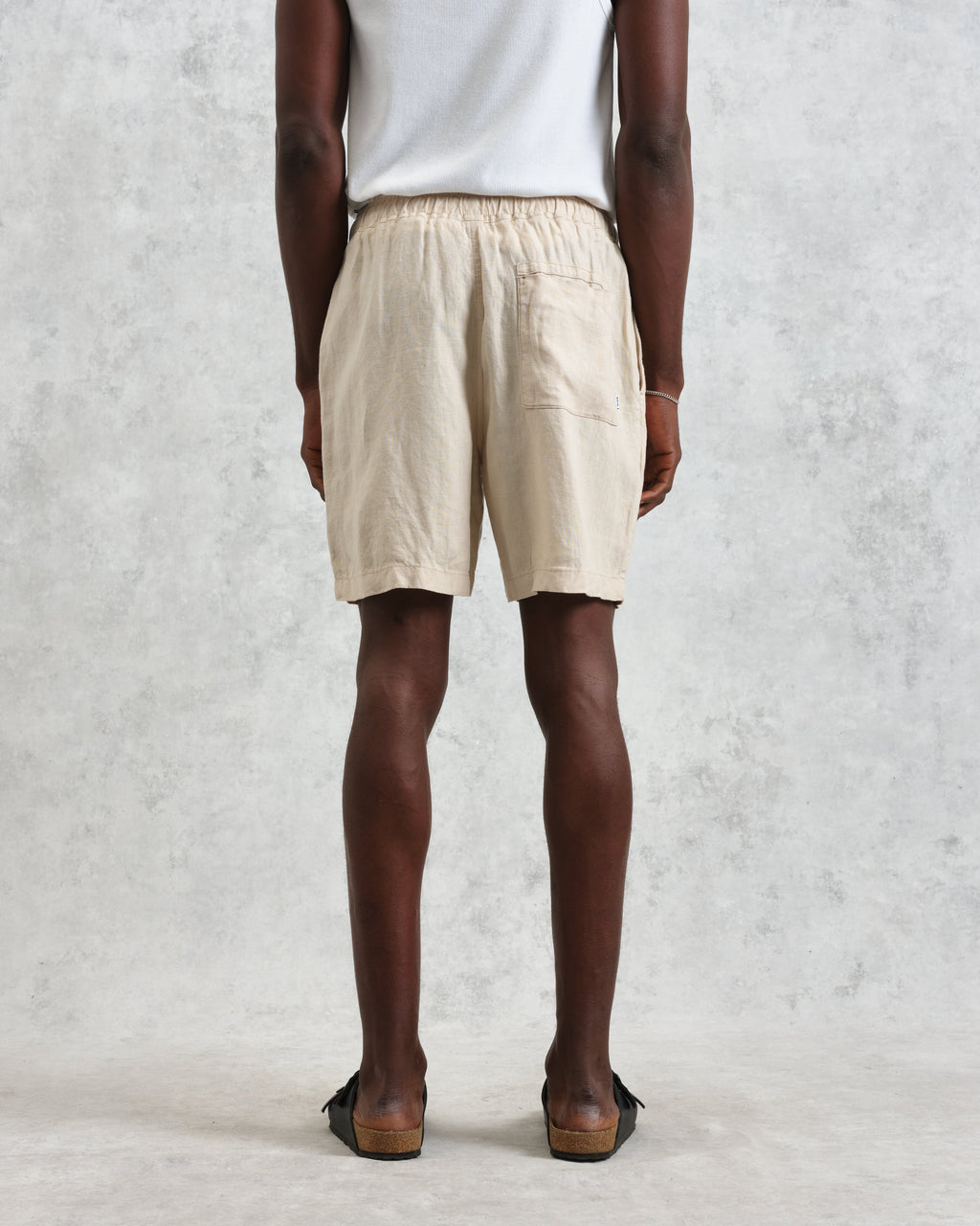 Kurt - Washed Beige Linen Shorts
