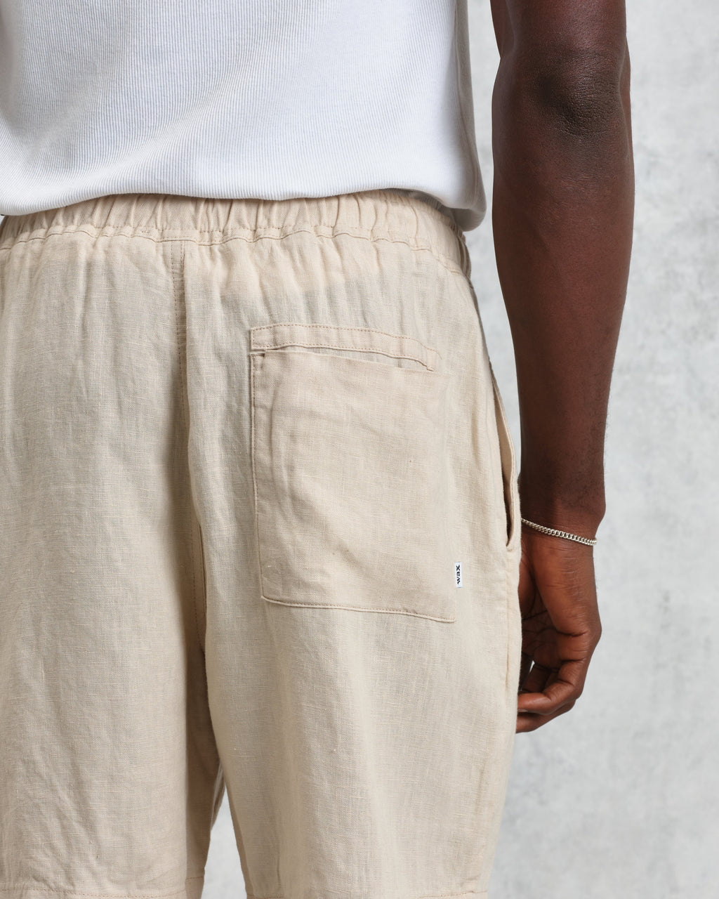 Kurt - Washed Beige Linen Shorts