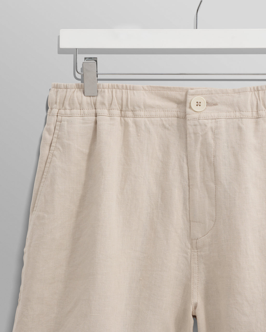 Kurt - Washed Beige Linen Shorts
