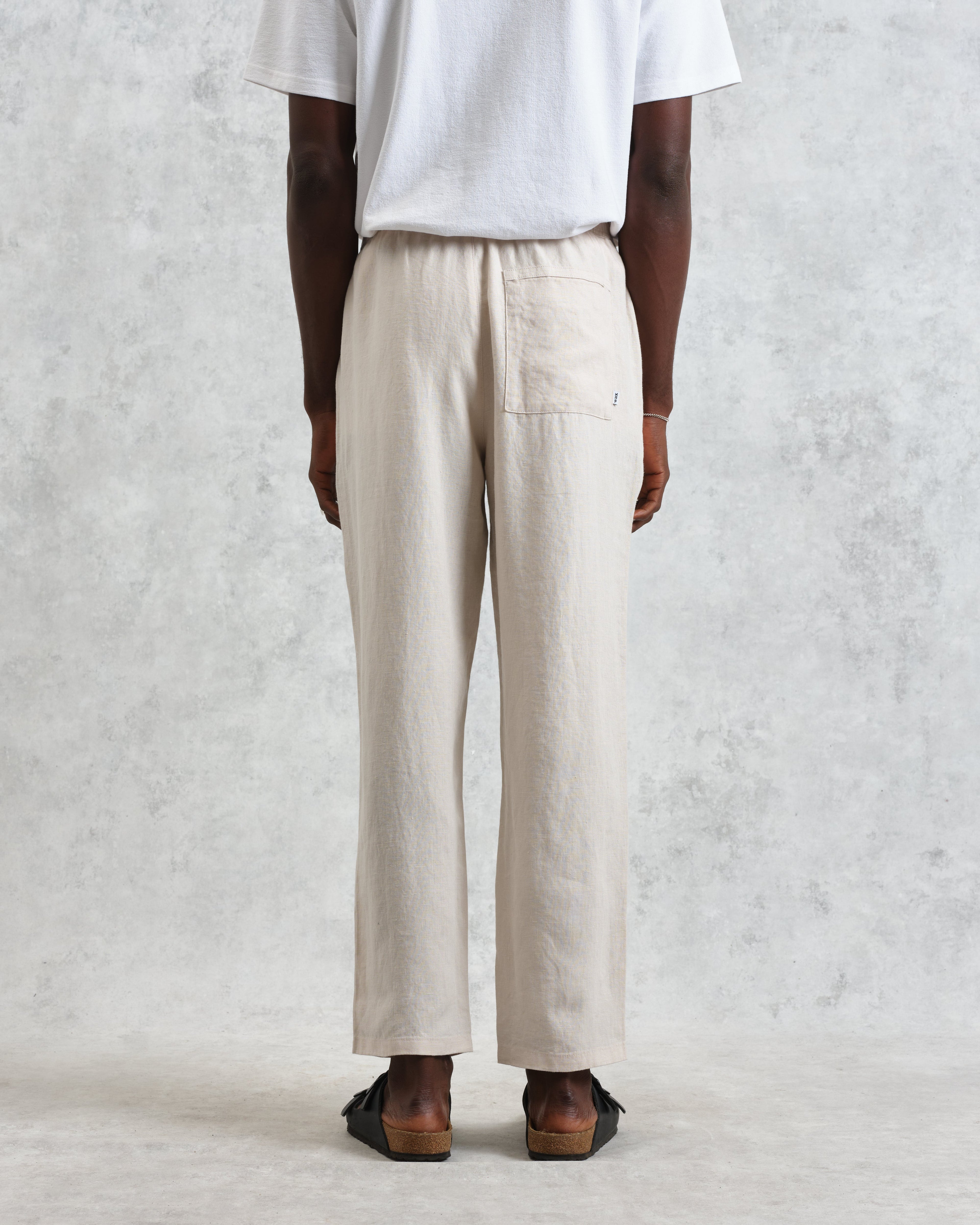 Kurt - Washed Beige Linen Trousers