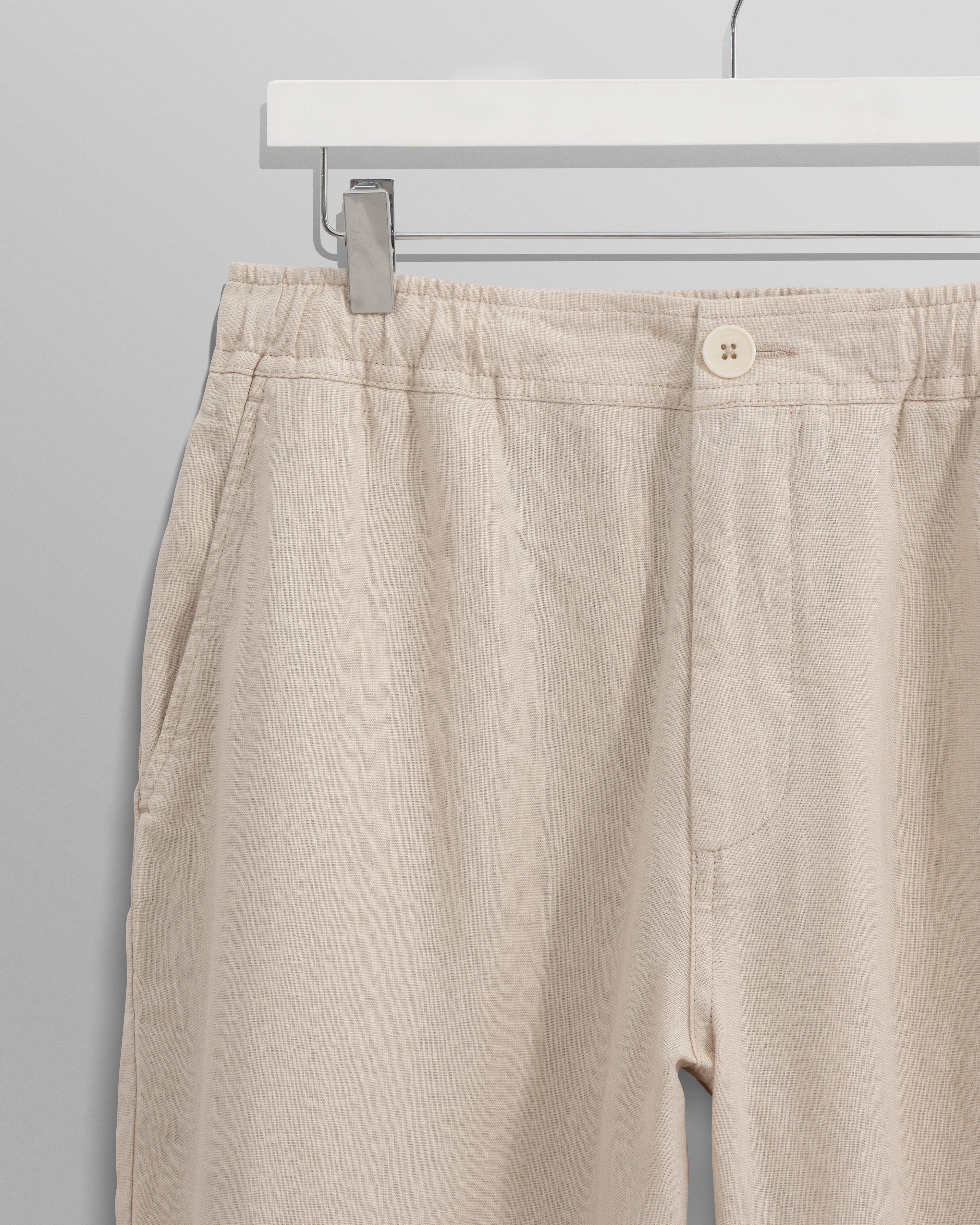 Kurt - Washed Beige Linen Trousers