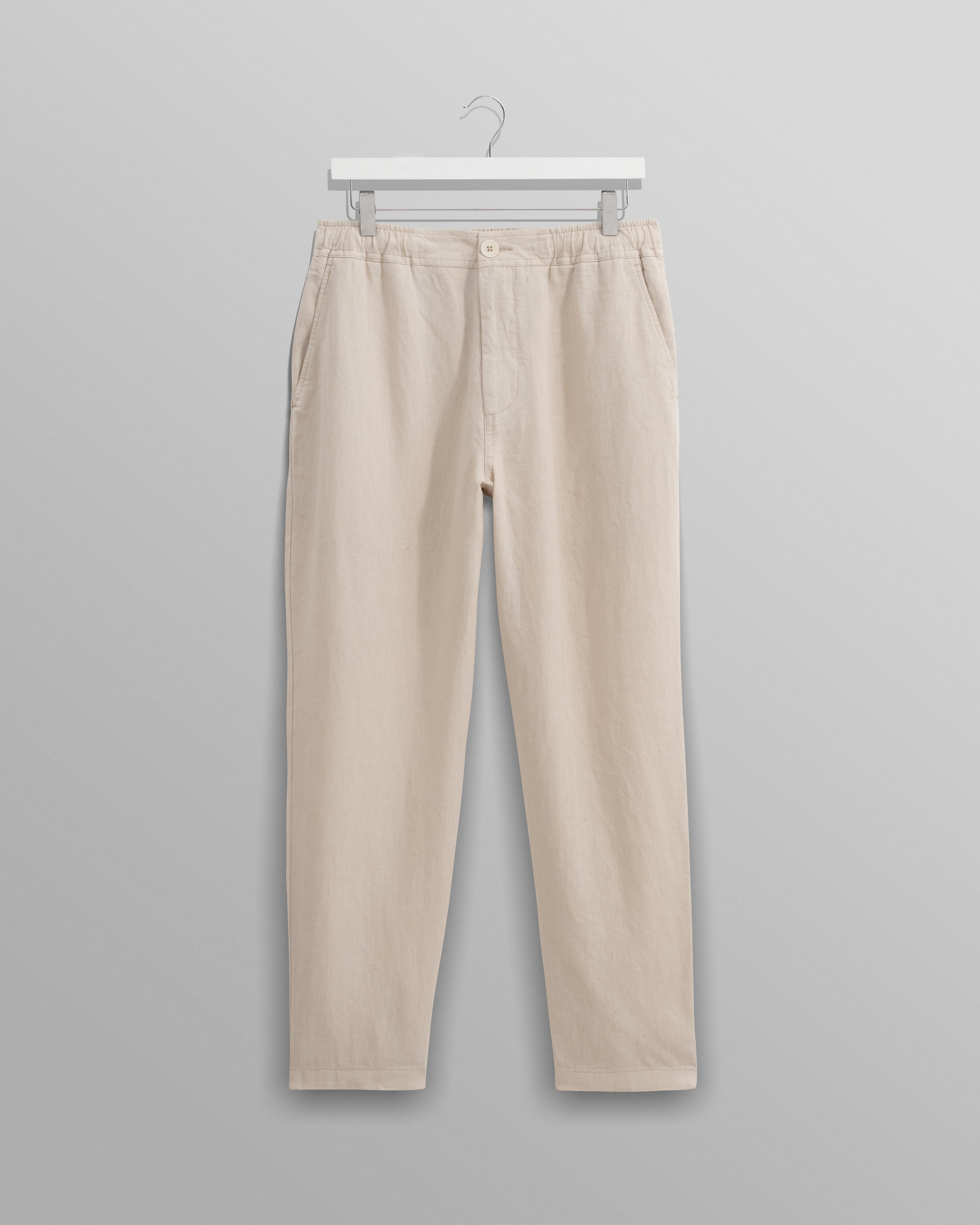 Kurt - Washed Beige Linen Trousers