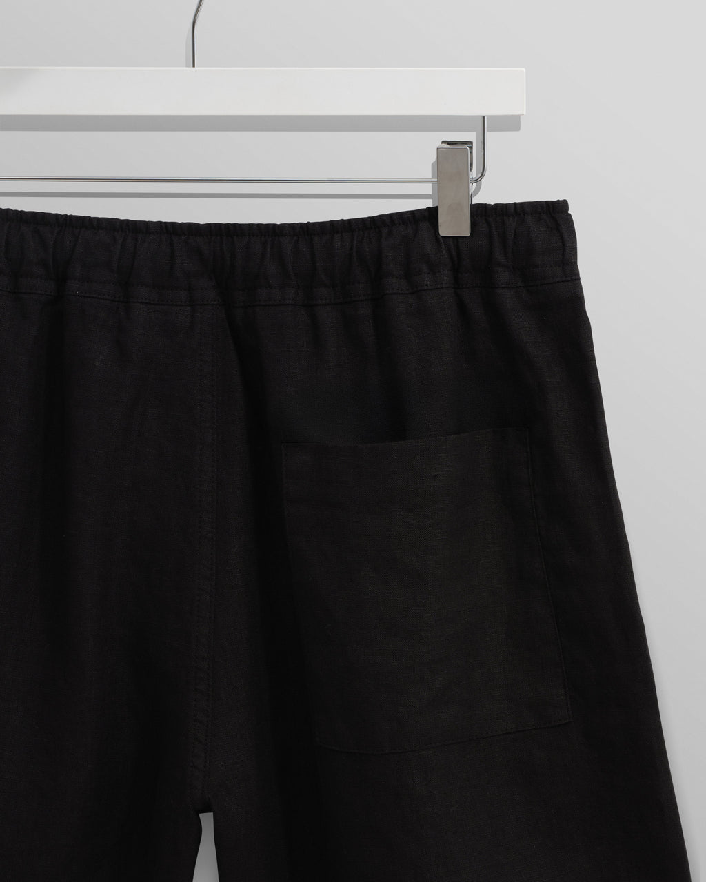 Kurt - Washed Black Linen Shorts
