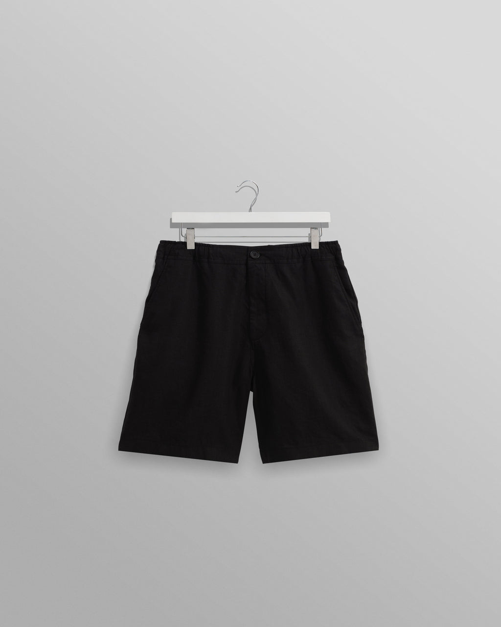 Kurt - Washed Black Linen Shorts