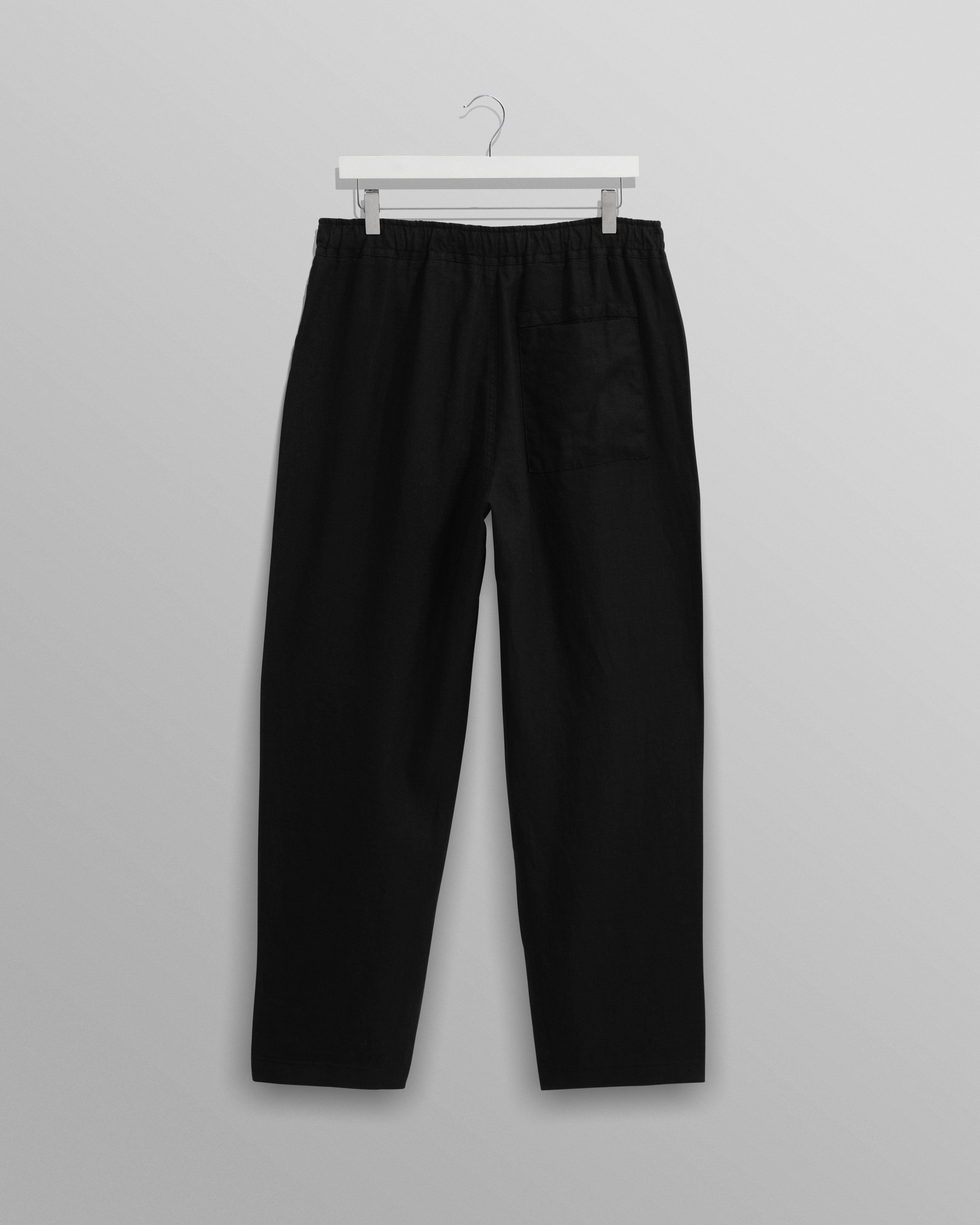 Kurt - Washed Black Linen Trousers