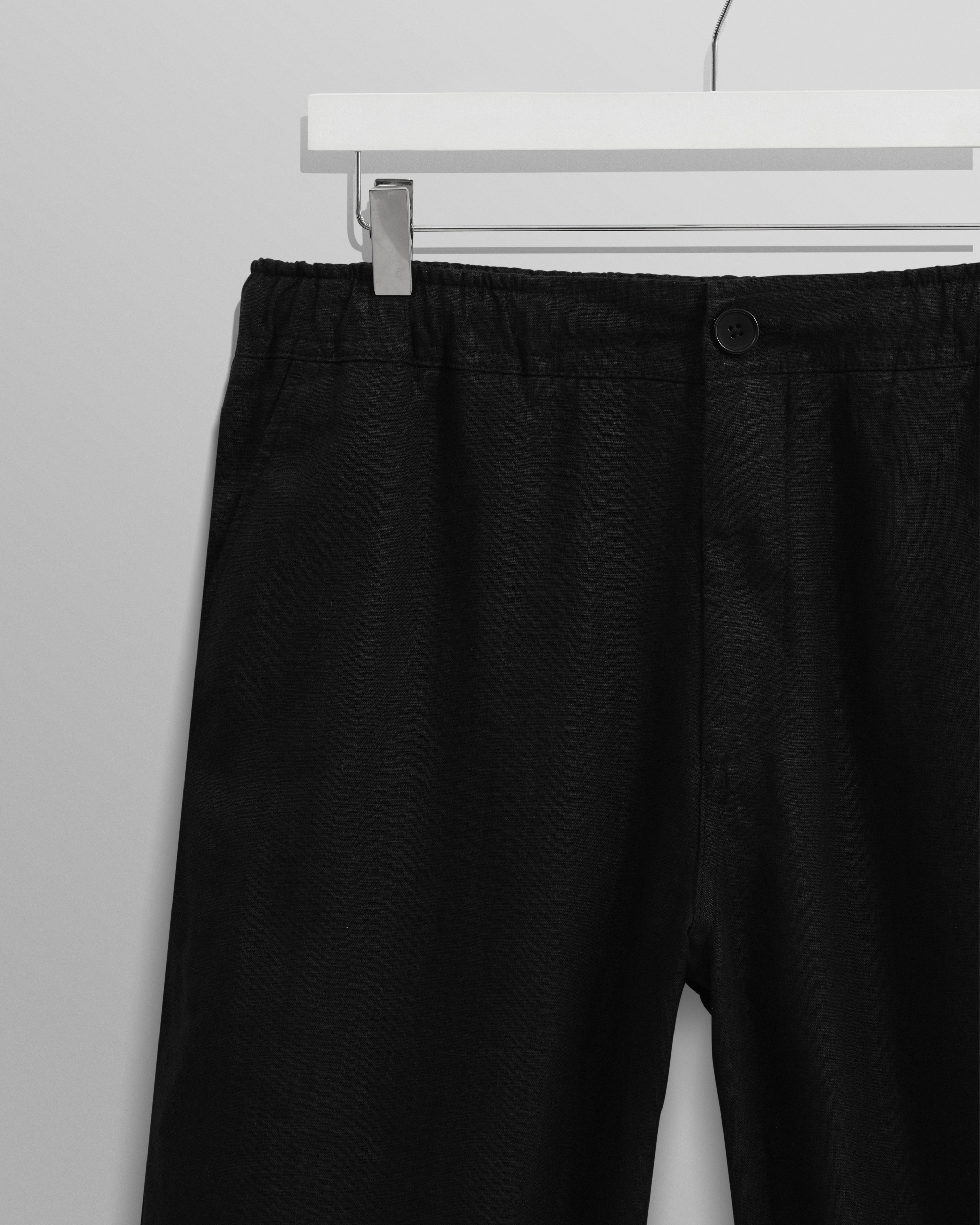 Kurt - Washed Black Linen Trousers