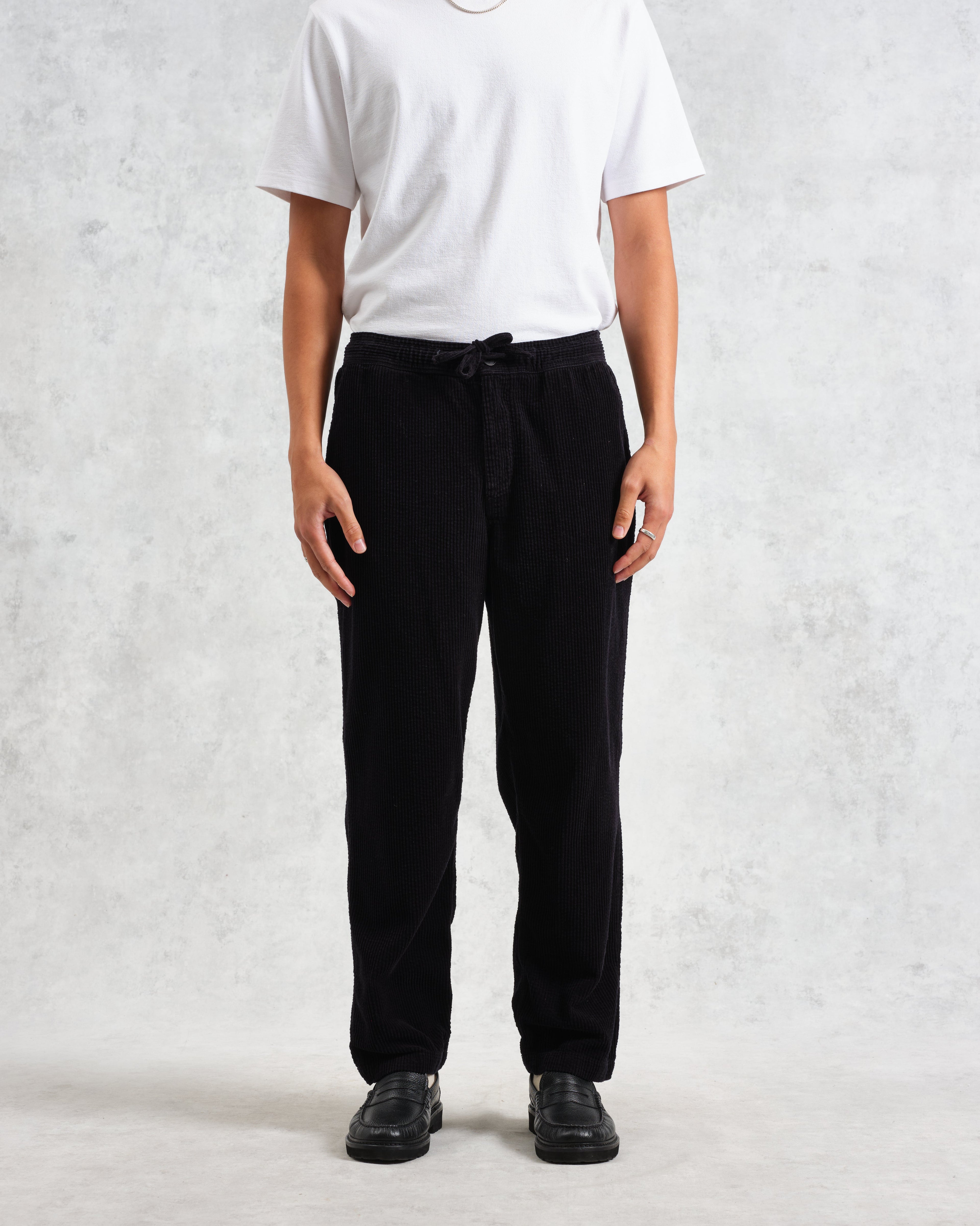 Kyle - Navy Jumbo Corduroy Trousers