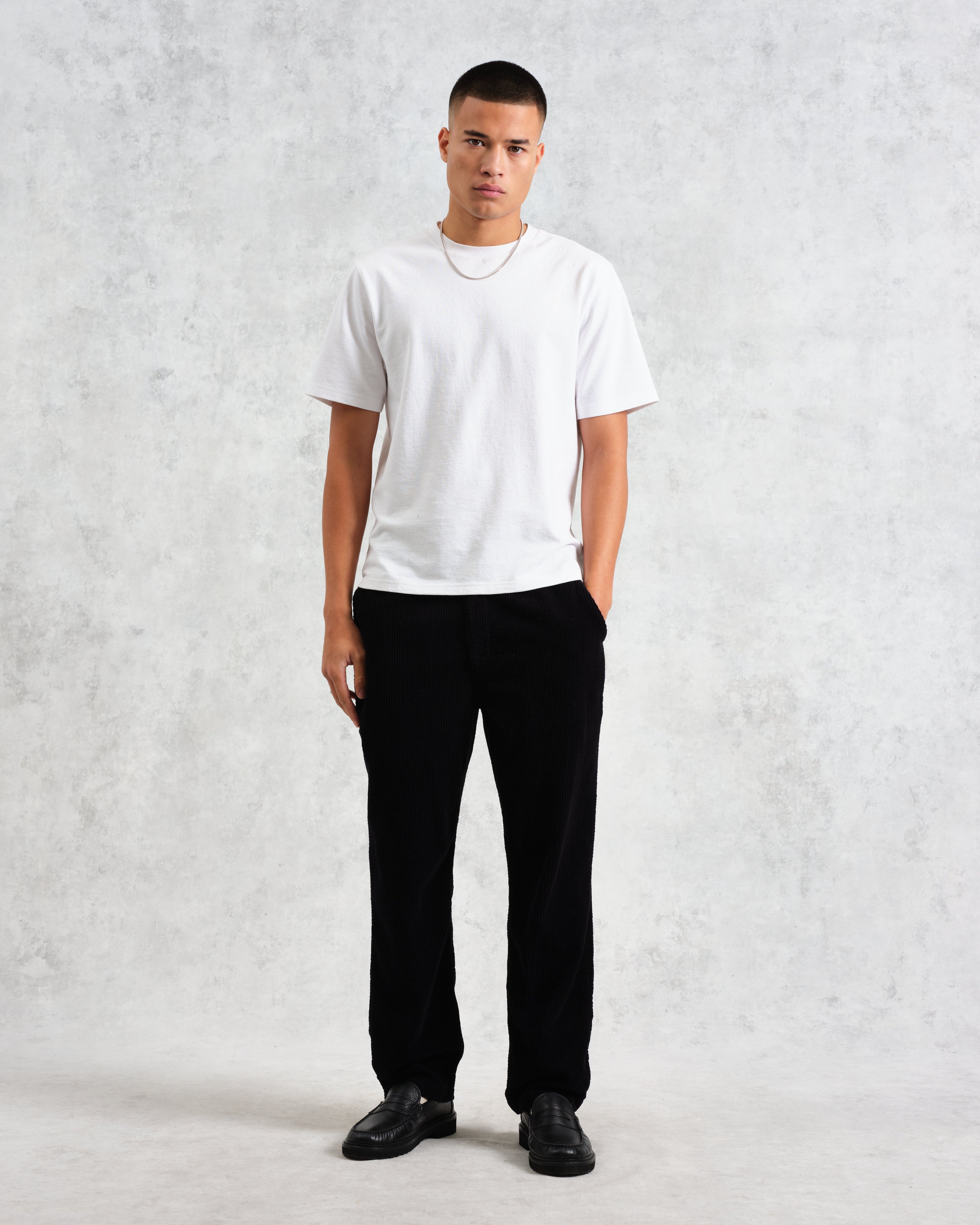 Kyle - Navy Jumbo Corduroy Trousers