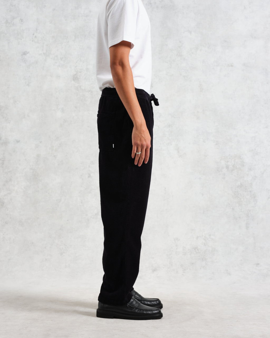 Kyle - Navy Jumbo Corduroy Trousers