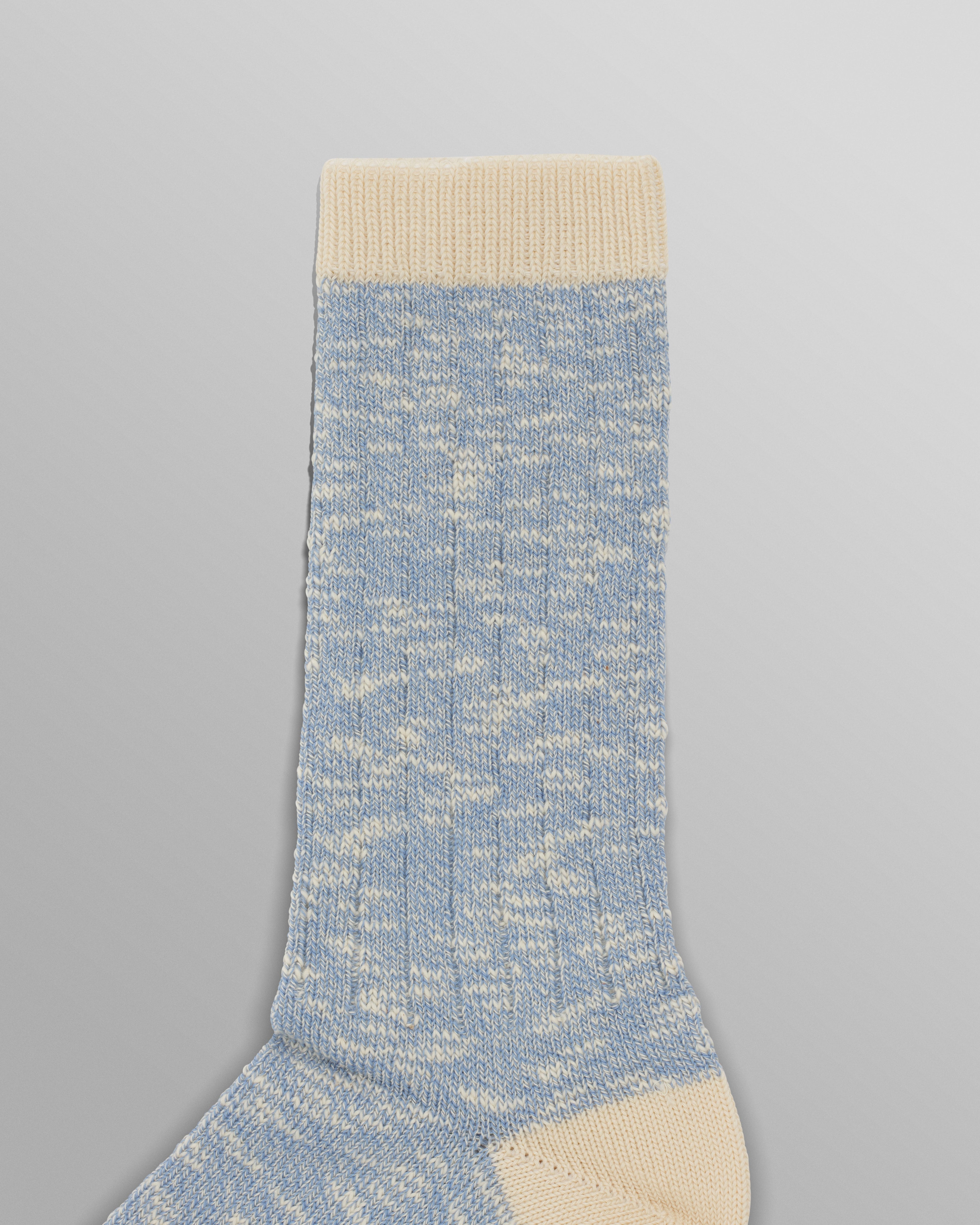 Land - Pale Blue Slub Cotton Socks