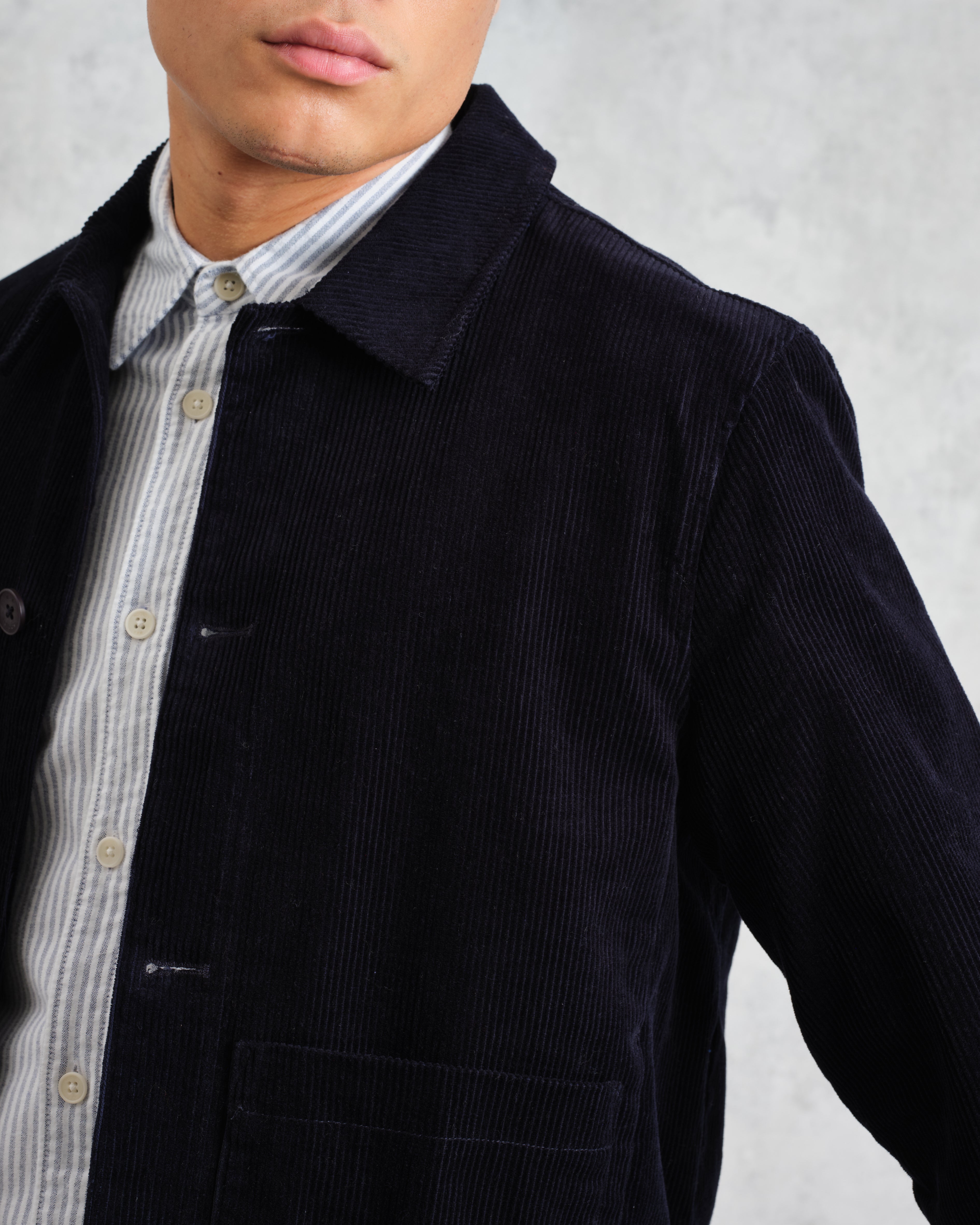 Landmark - Navy Corduroy Chore Jacket