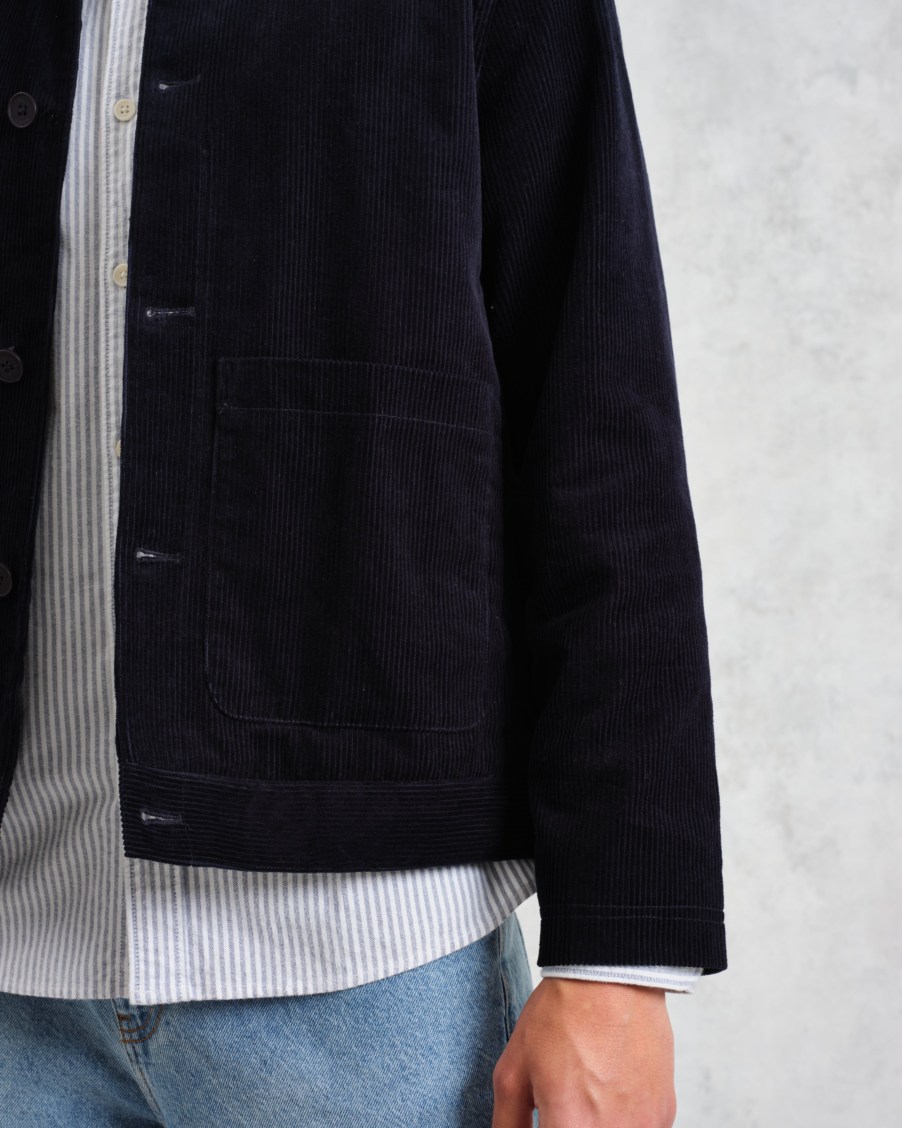 Landmark - Navy Corduroy Chore Jacket