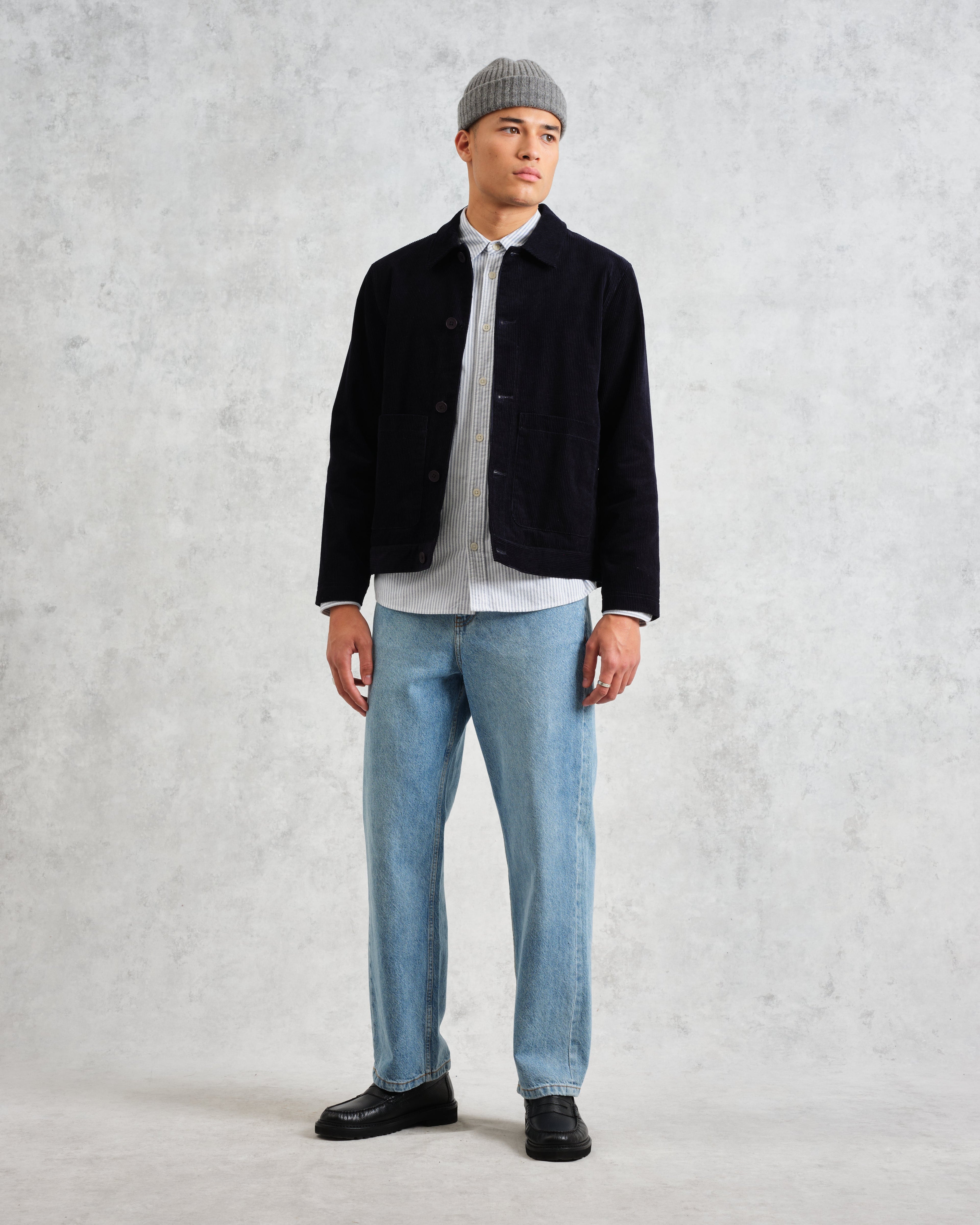 Landmark - Navy Corduroy Chore Jacket