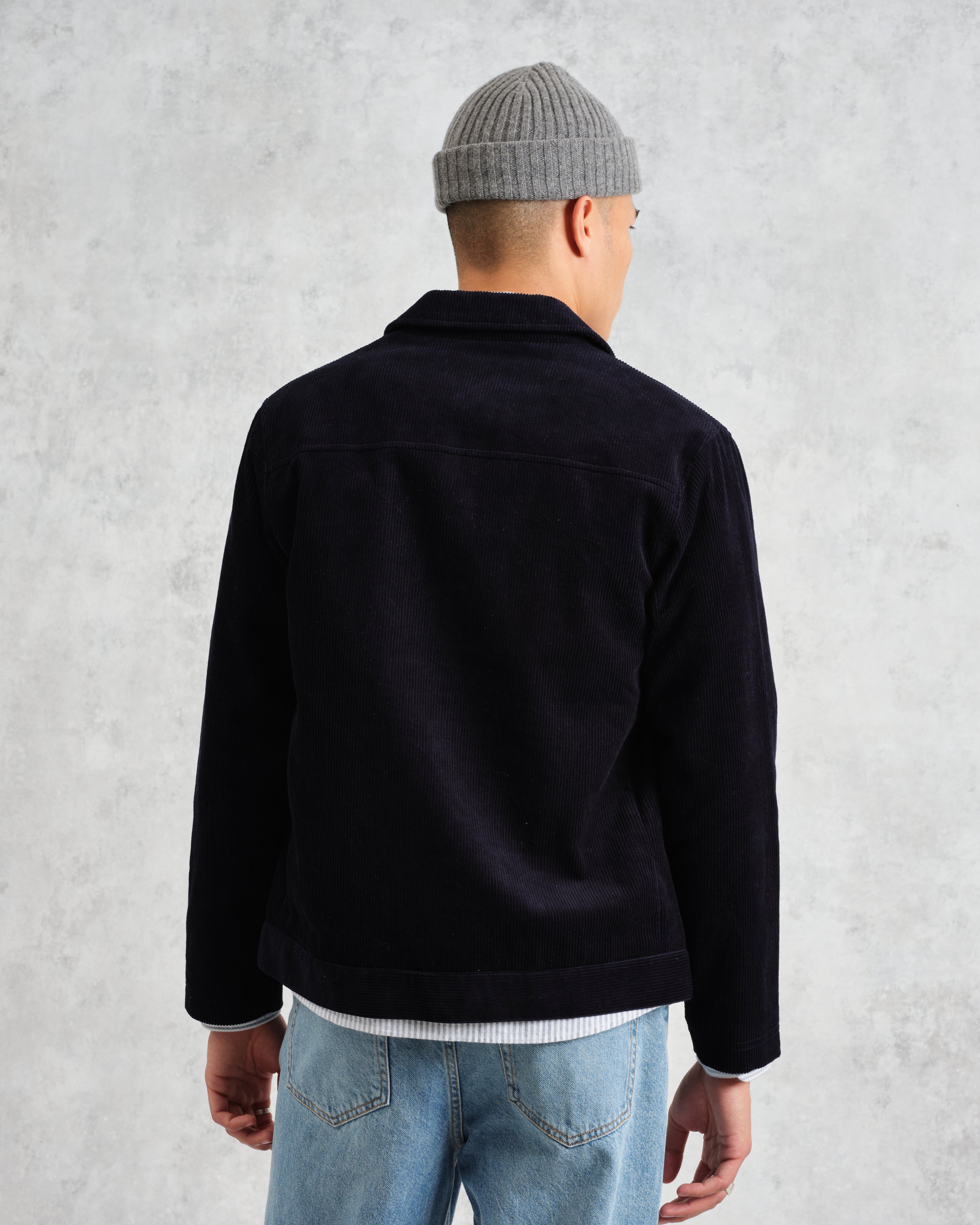 Landmark - Navy Corduroy Chore Jacket