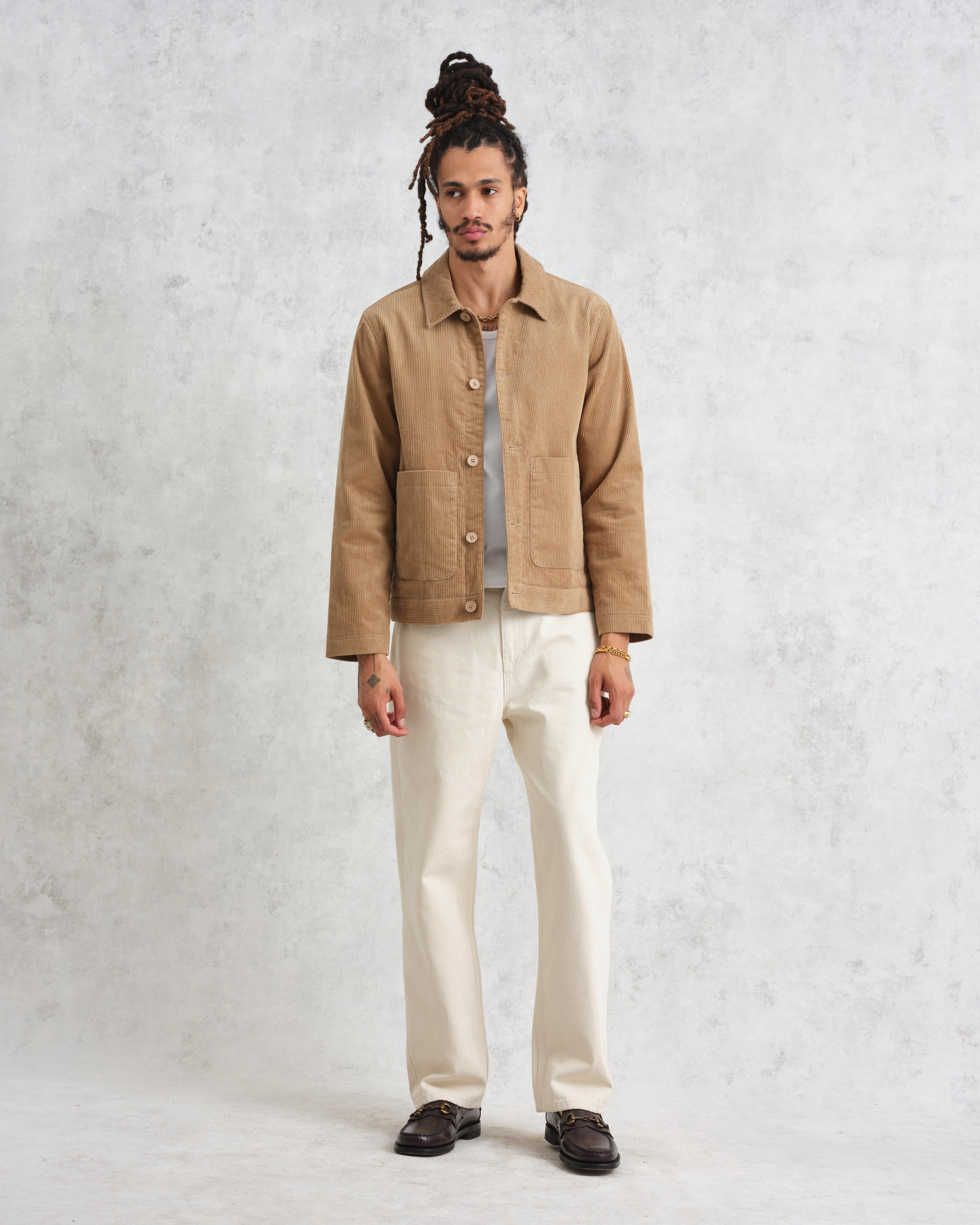 Landmark - Sand Corduroy Chore Jacket