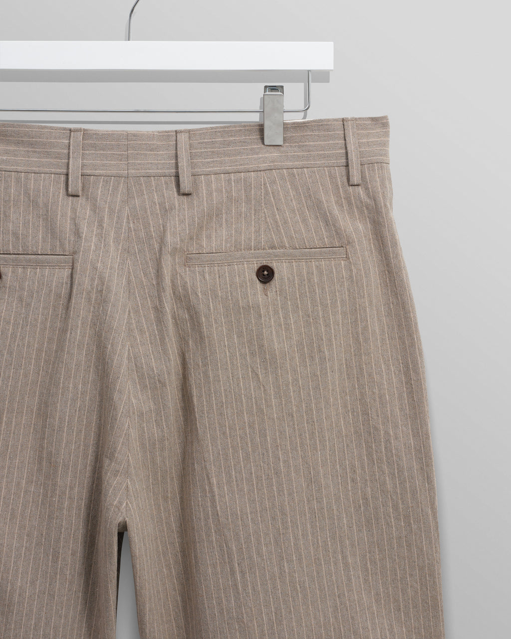 Linton - Natural Chalk Stripe Shorts