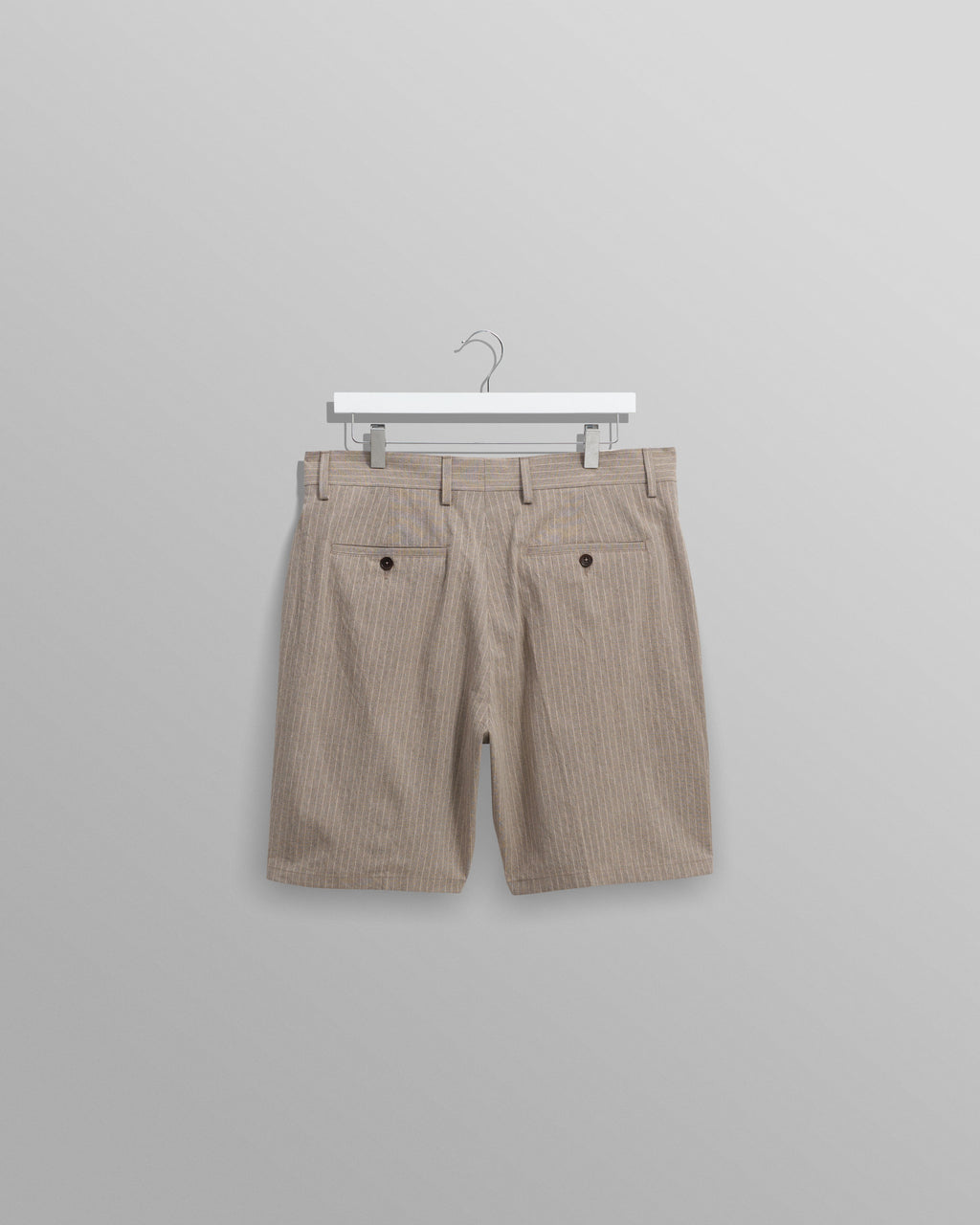 Linton - Natural Chalk Stripe Shorts