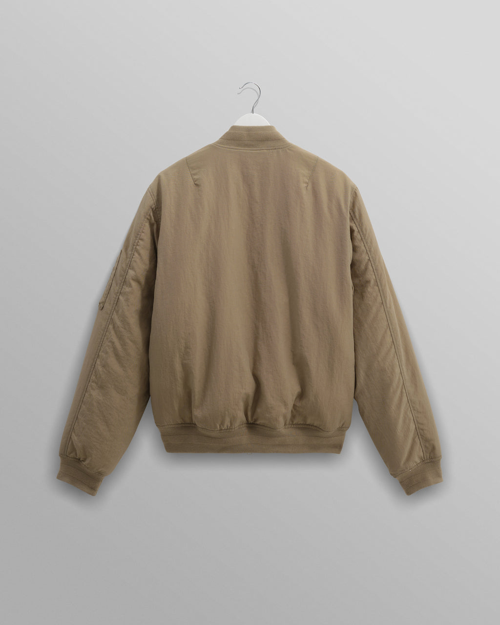 Malvern - Washed Khaki Nylon Bomber Jacket