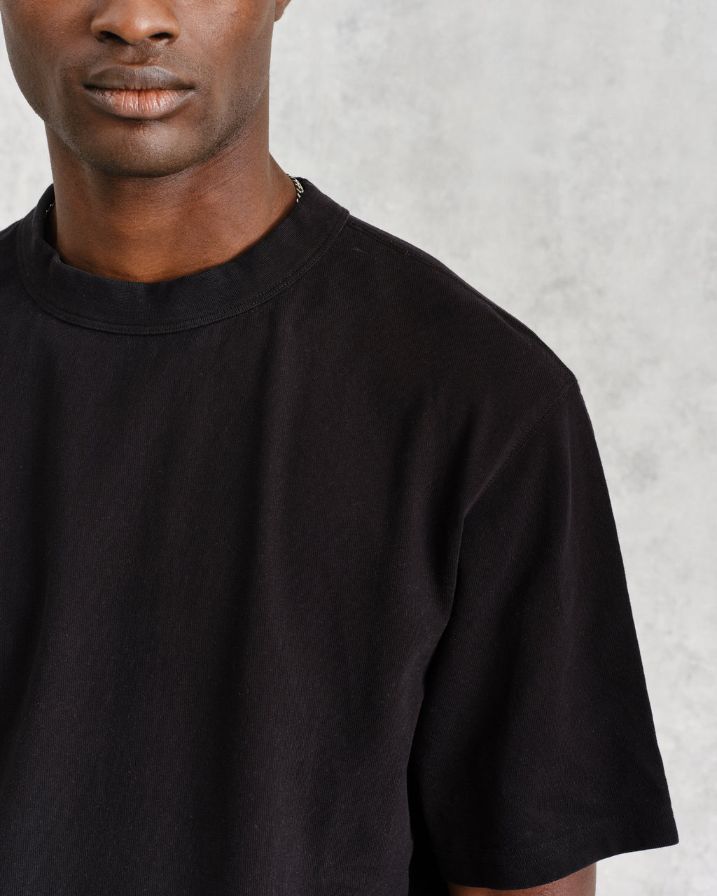 Milton - Black Organic Compact Cotton T-Shirt
