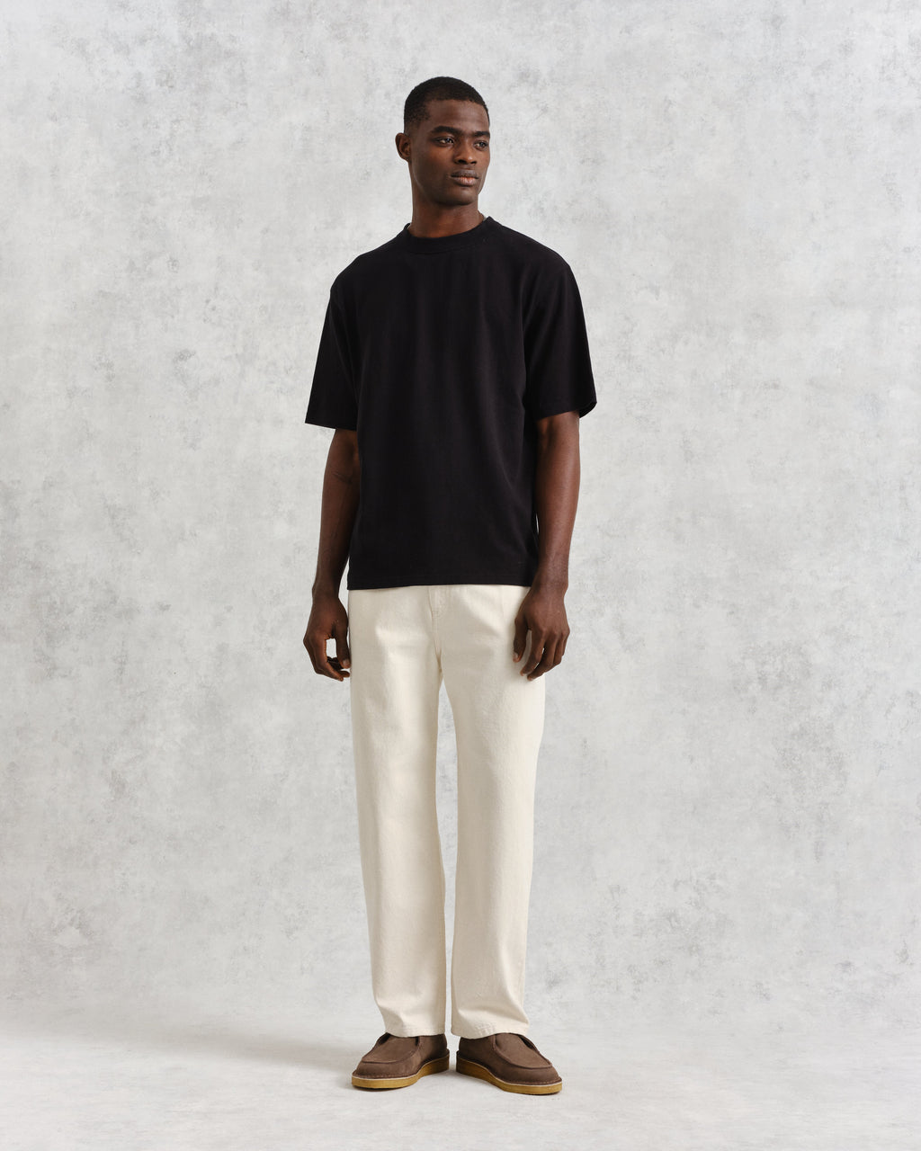 Milton - Black Organic Compact Cotton T-Shirt