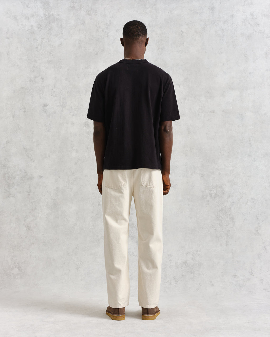 Milton - Black Organic Compact Cotton T-Shirt