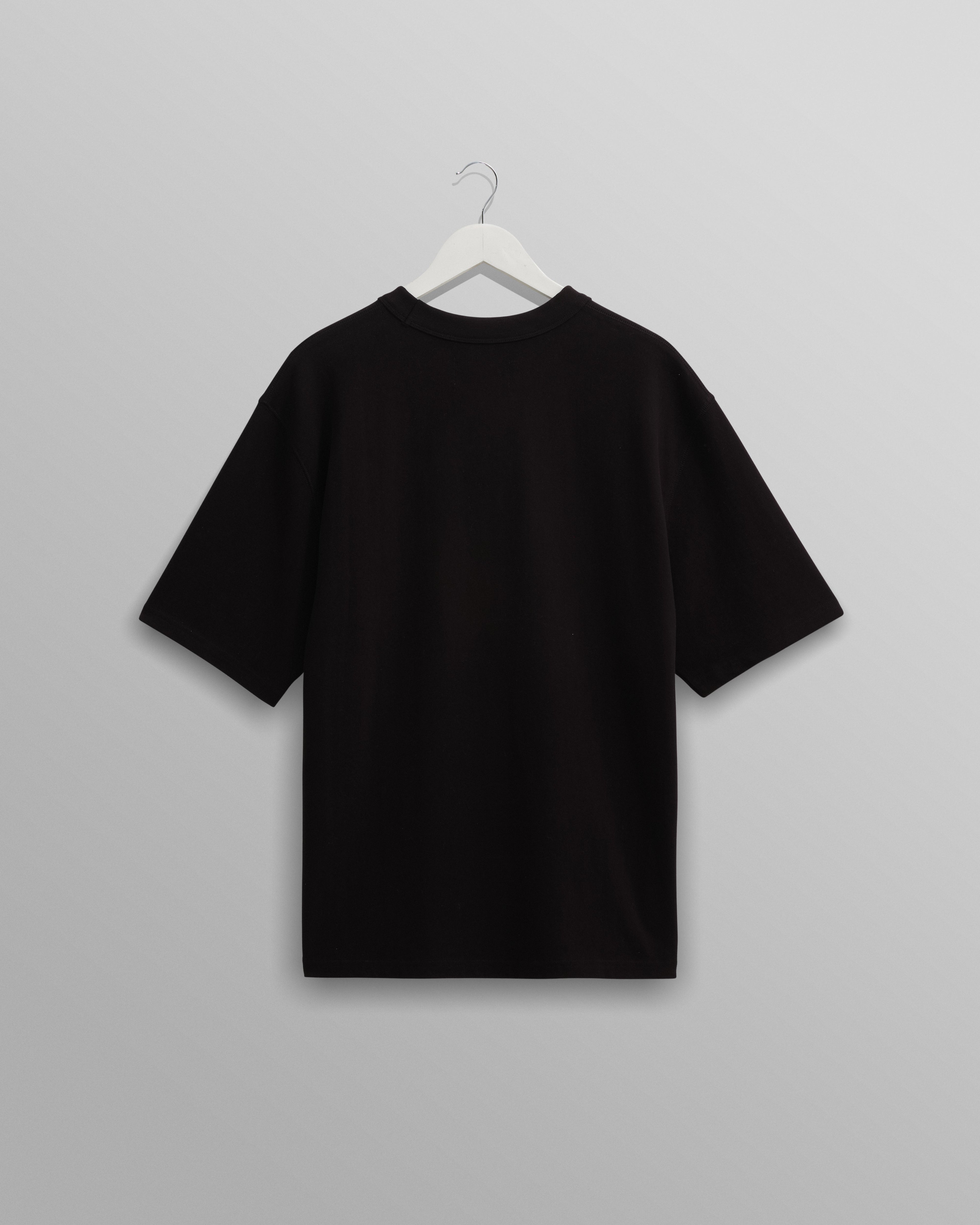 Milton - Black Organic Compact Cotton T-Shirt