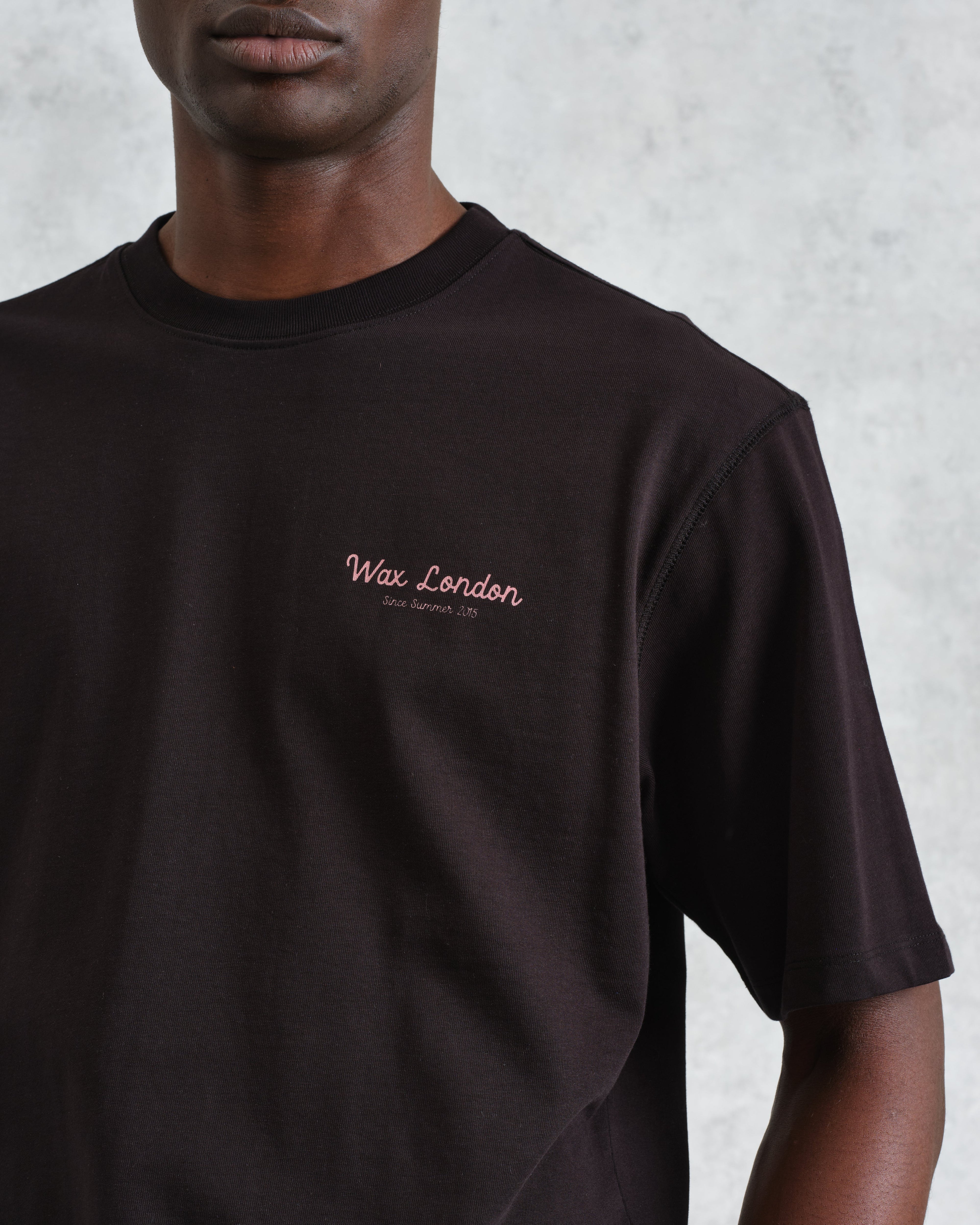 Milton - Black Painted Beach Graphic Cotton T-Shirt