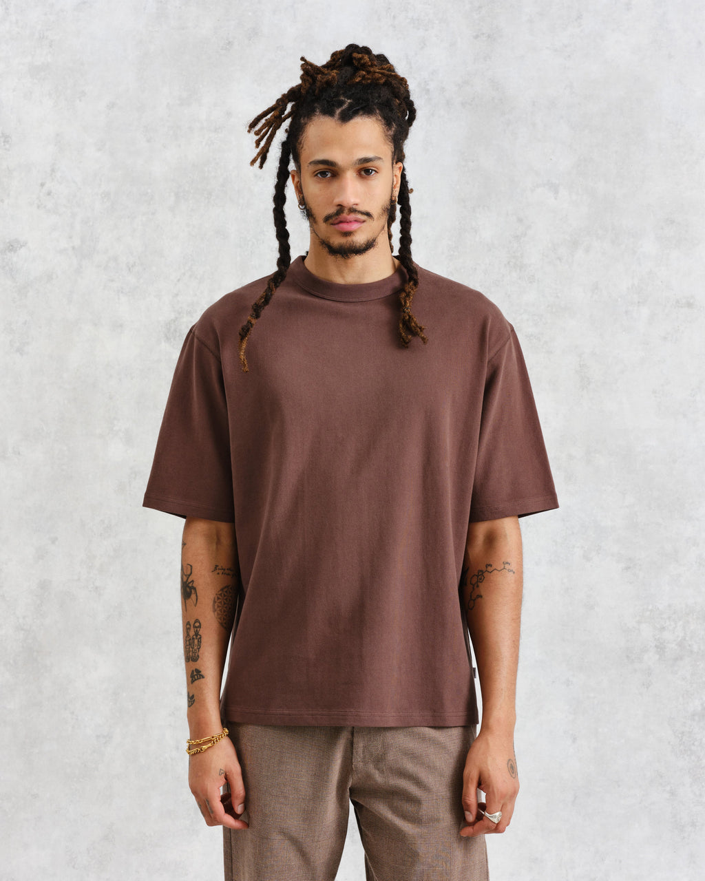 Milton - Brown Emerised Organic Cotton T-Shirt