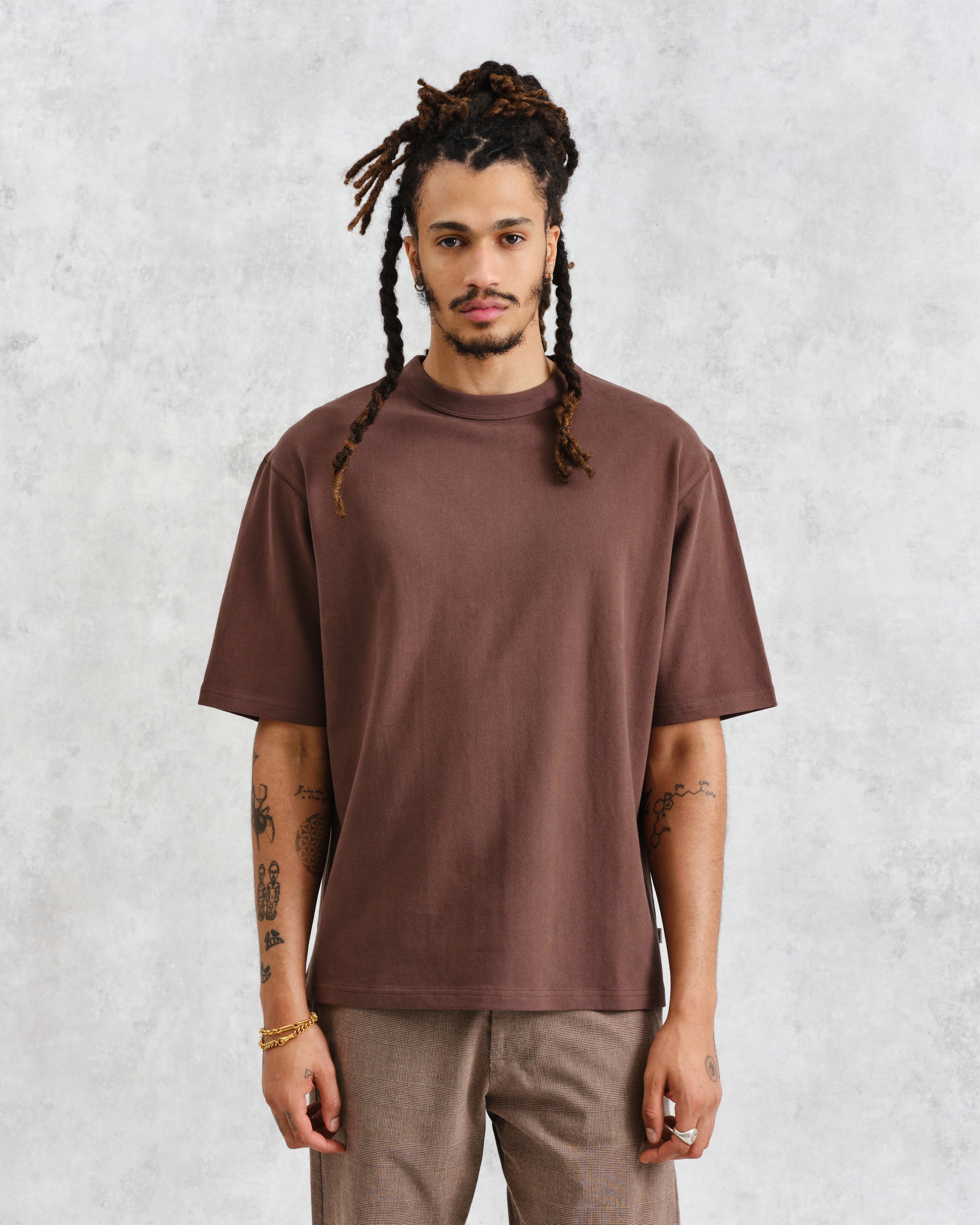 Milton - Brown Emerised Organic Cotton T-Shirt