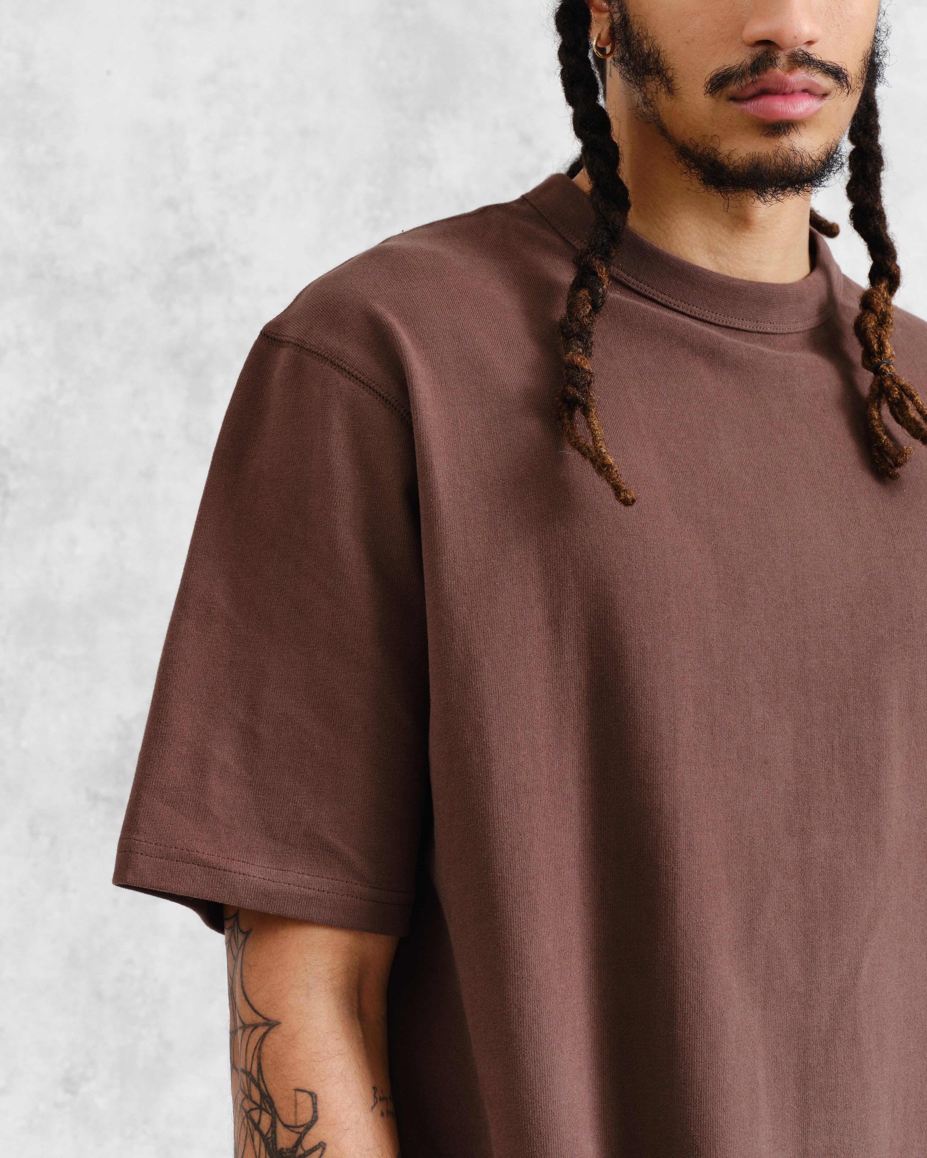 Milton - Brown Emerised Organic Cotton T-Shirt