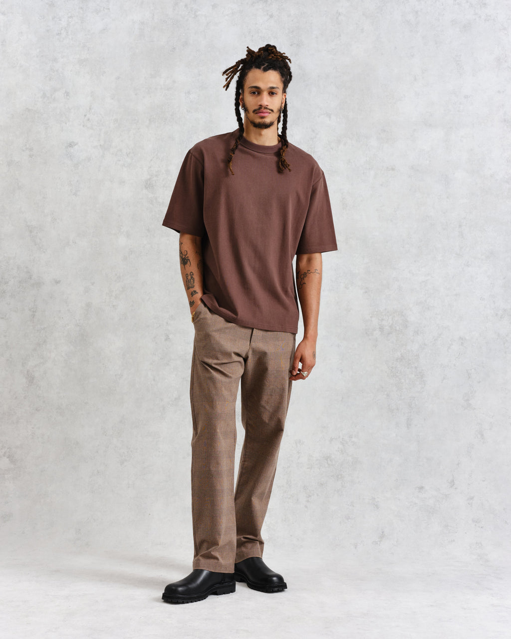 Milton - Brown Emerised Organic Cotton T-Shirt