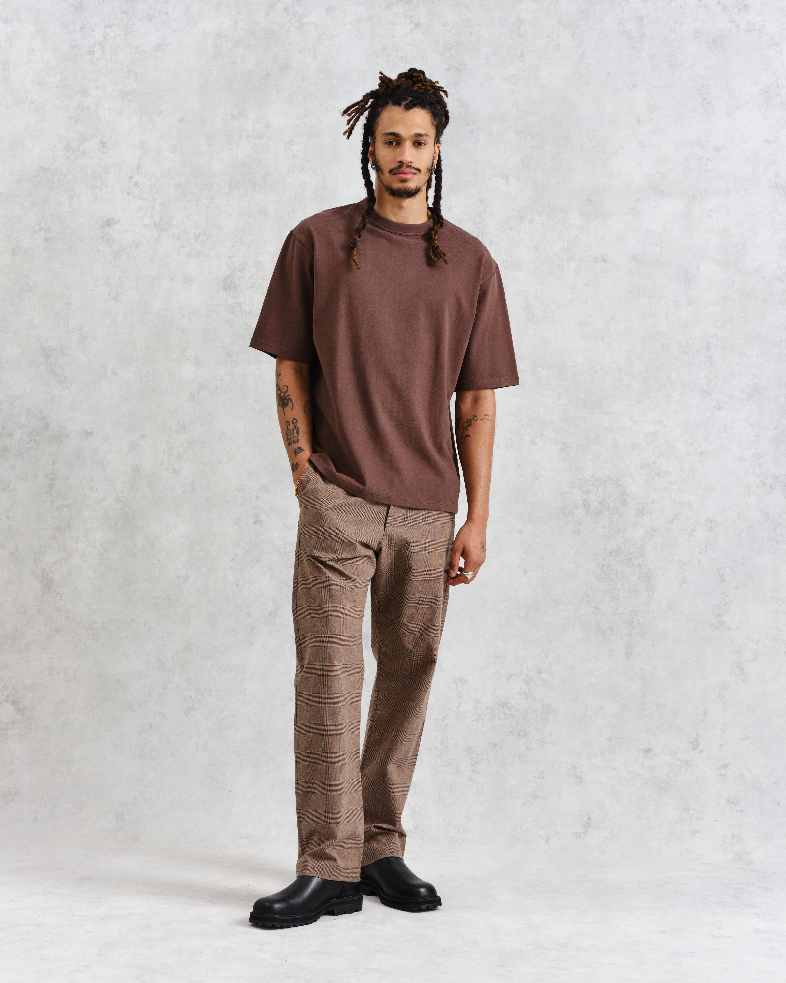 Milton - Brown Emerised Organic Cotton T-Shirt