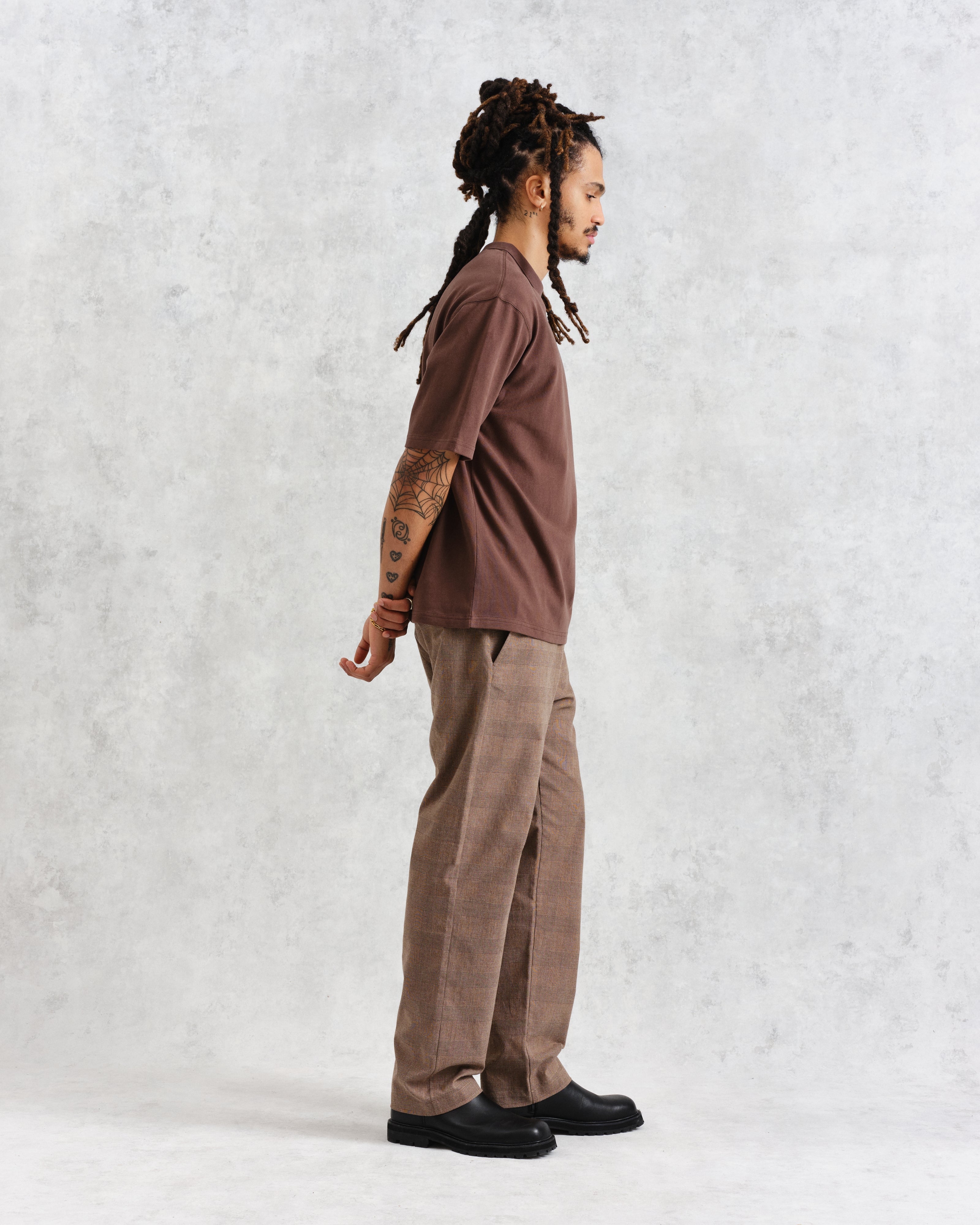 Milton - Brown Emerised Organic Cotton T-Shirt