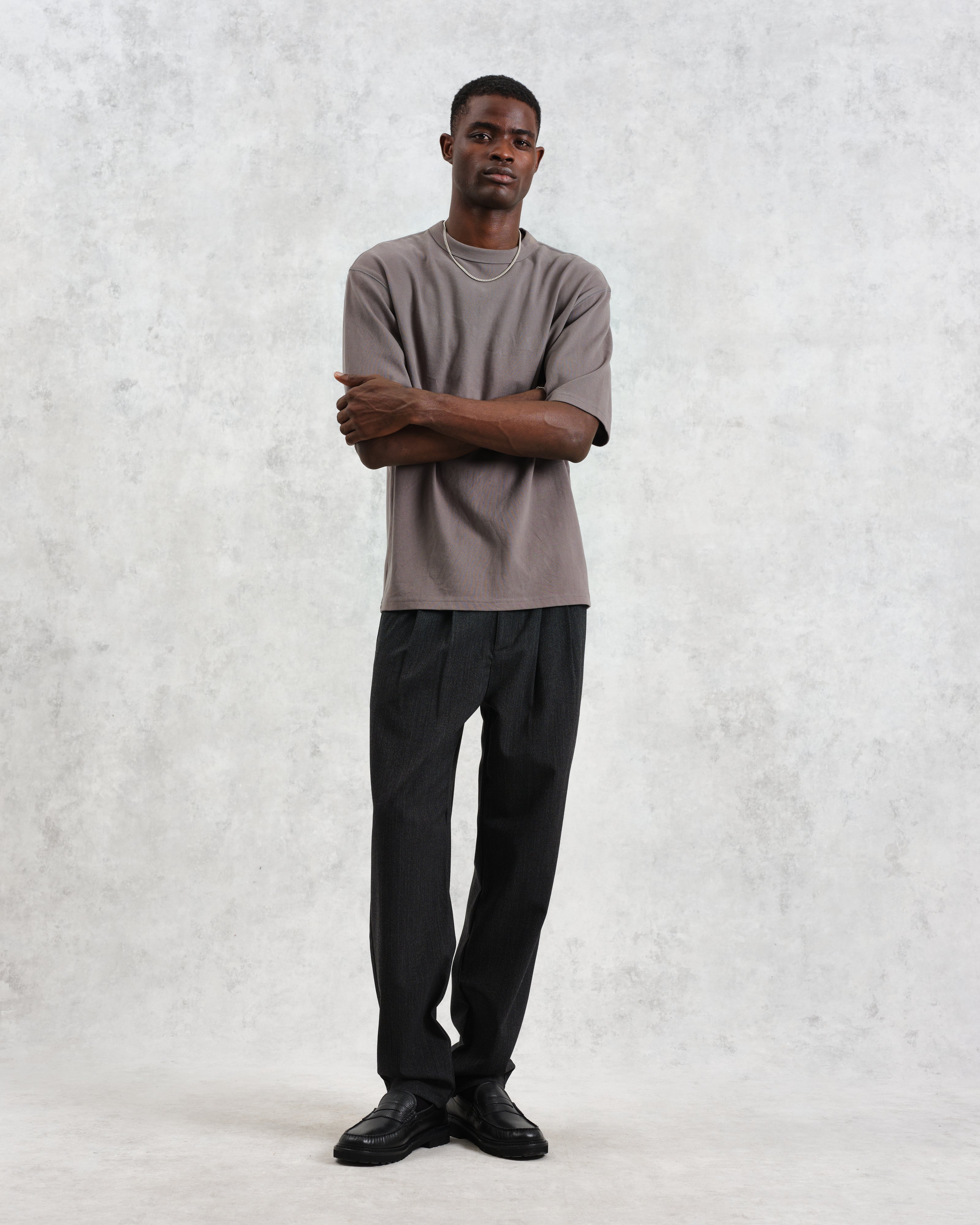 Milton - Dark Grey Emerised Organic Cotton T-Shirt