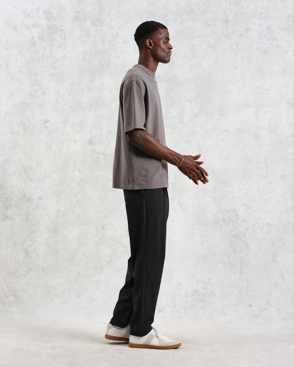 Milton - Dark Grey Emerised Organic Cotton T-Shirt