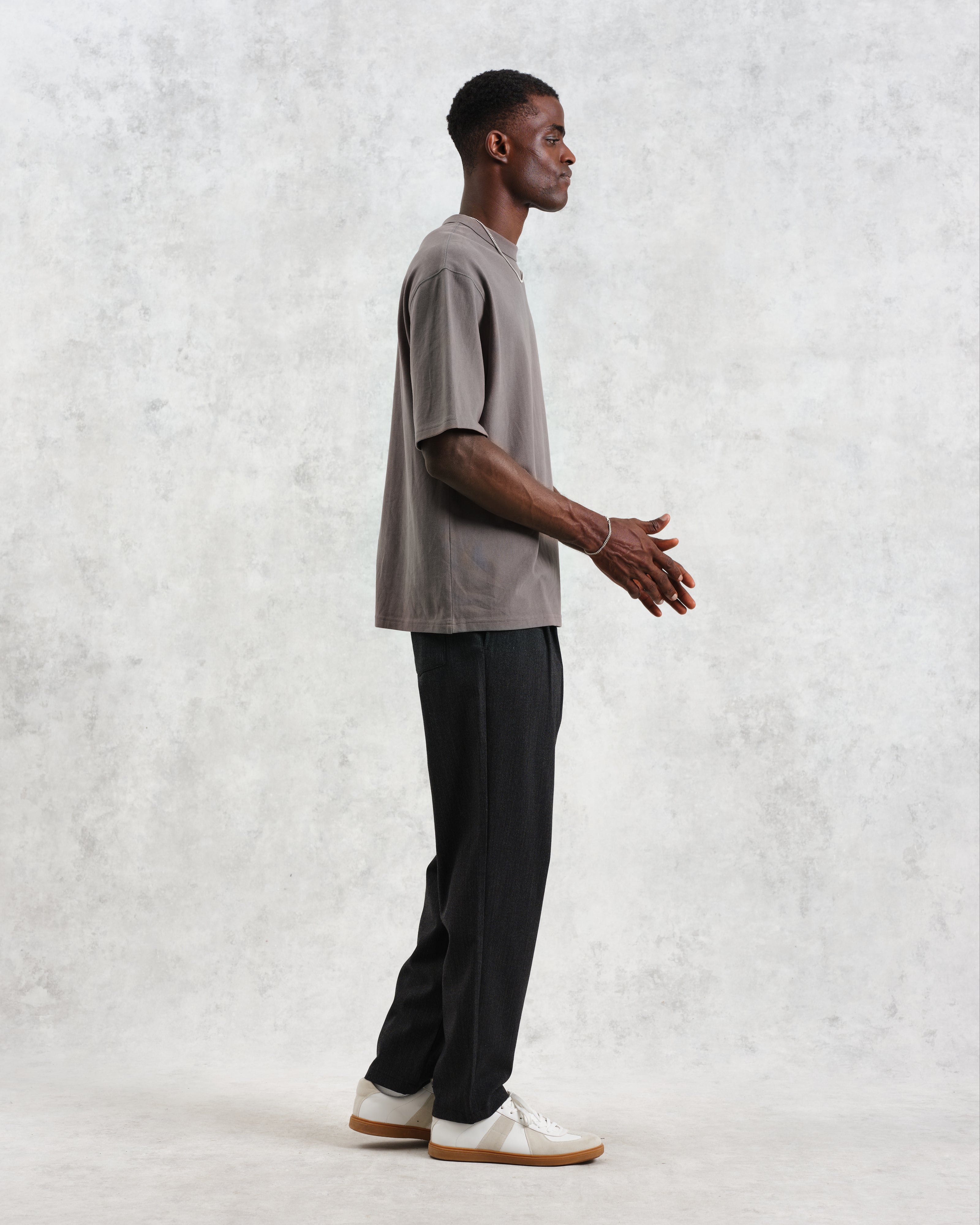 Milton - Dark Grey Emerised Organic Cotton T-Shirt