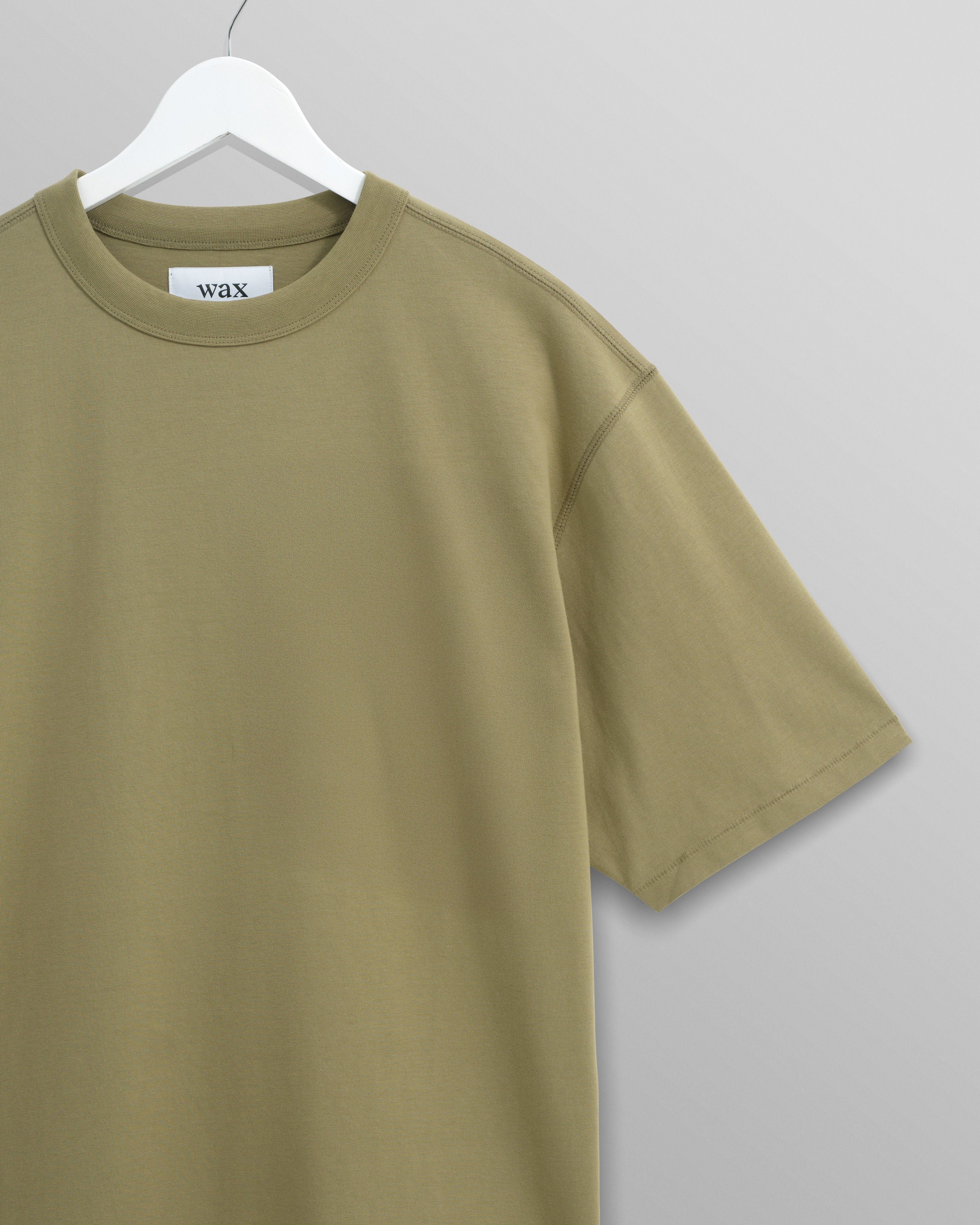 Milton - Khaki Green Organic Compact Cotton T-Shirt