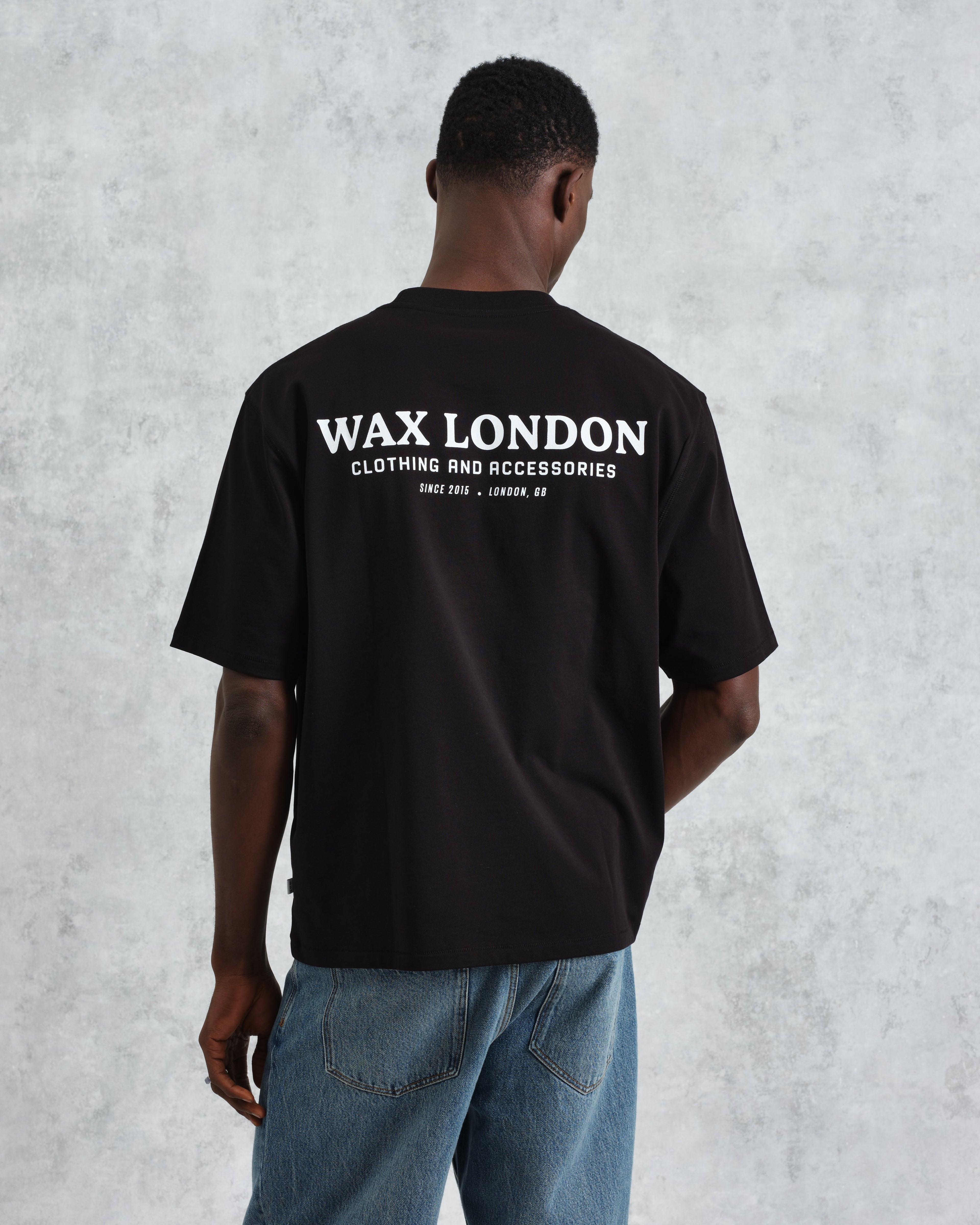 Milton - Black Stacked Text Graphic Organic Cotton T-Shirt