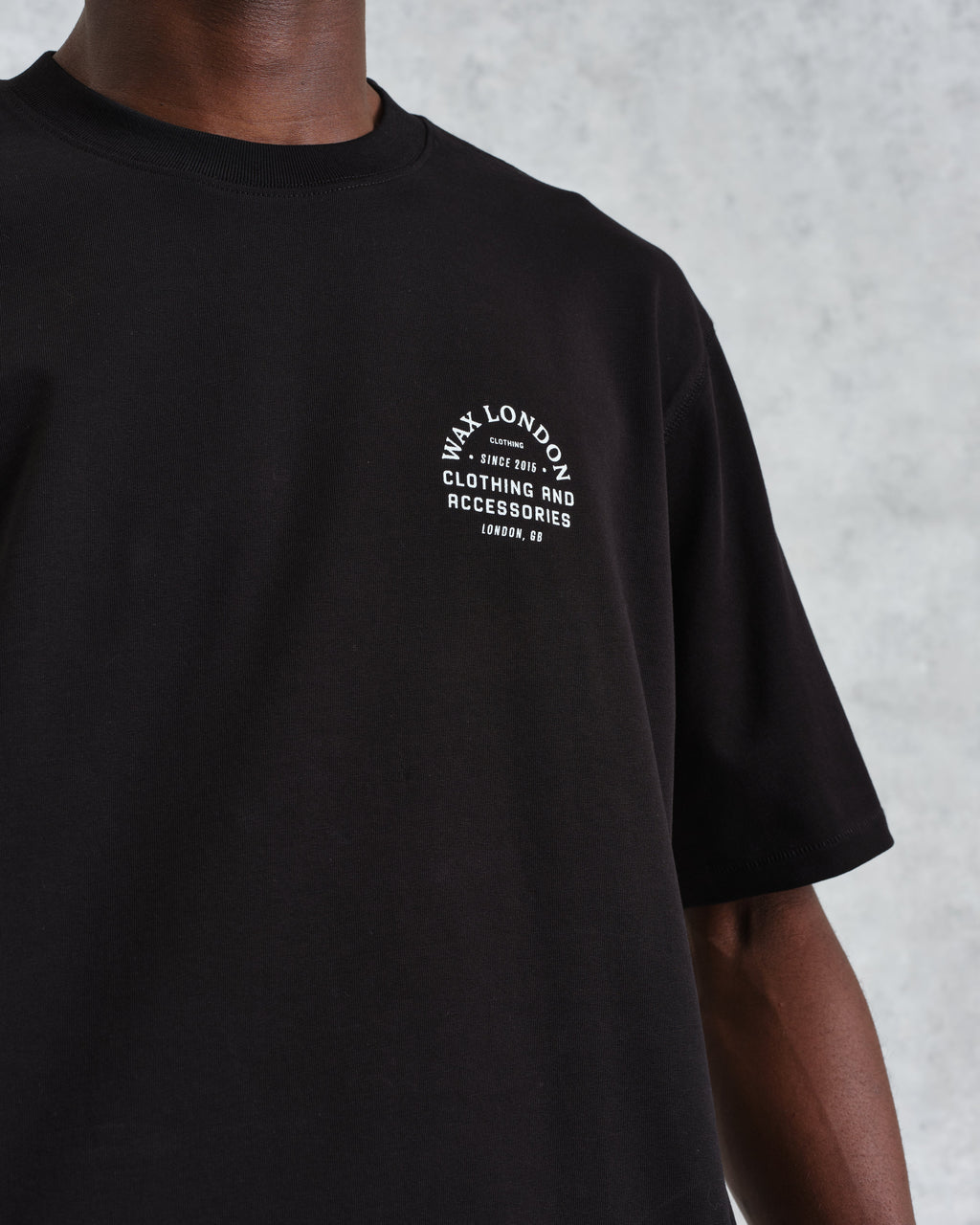 Milton - Black Stacked Text Graphic Organic Cotton T-Shirt