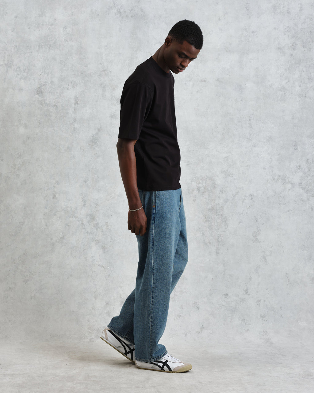 Milton - Black Stacked Text Graphic Organic Cotton T-Shirt