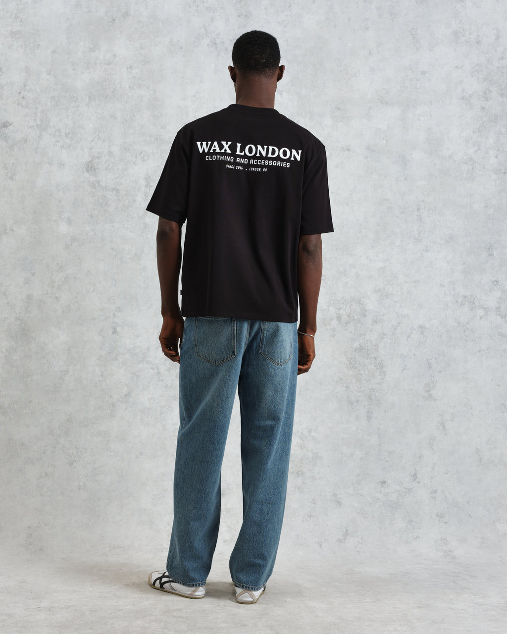 Milton - Black Stacked Text Graphic Organic Cotton T-Shirt