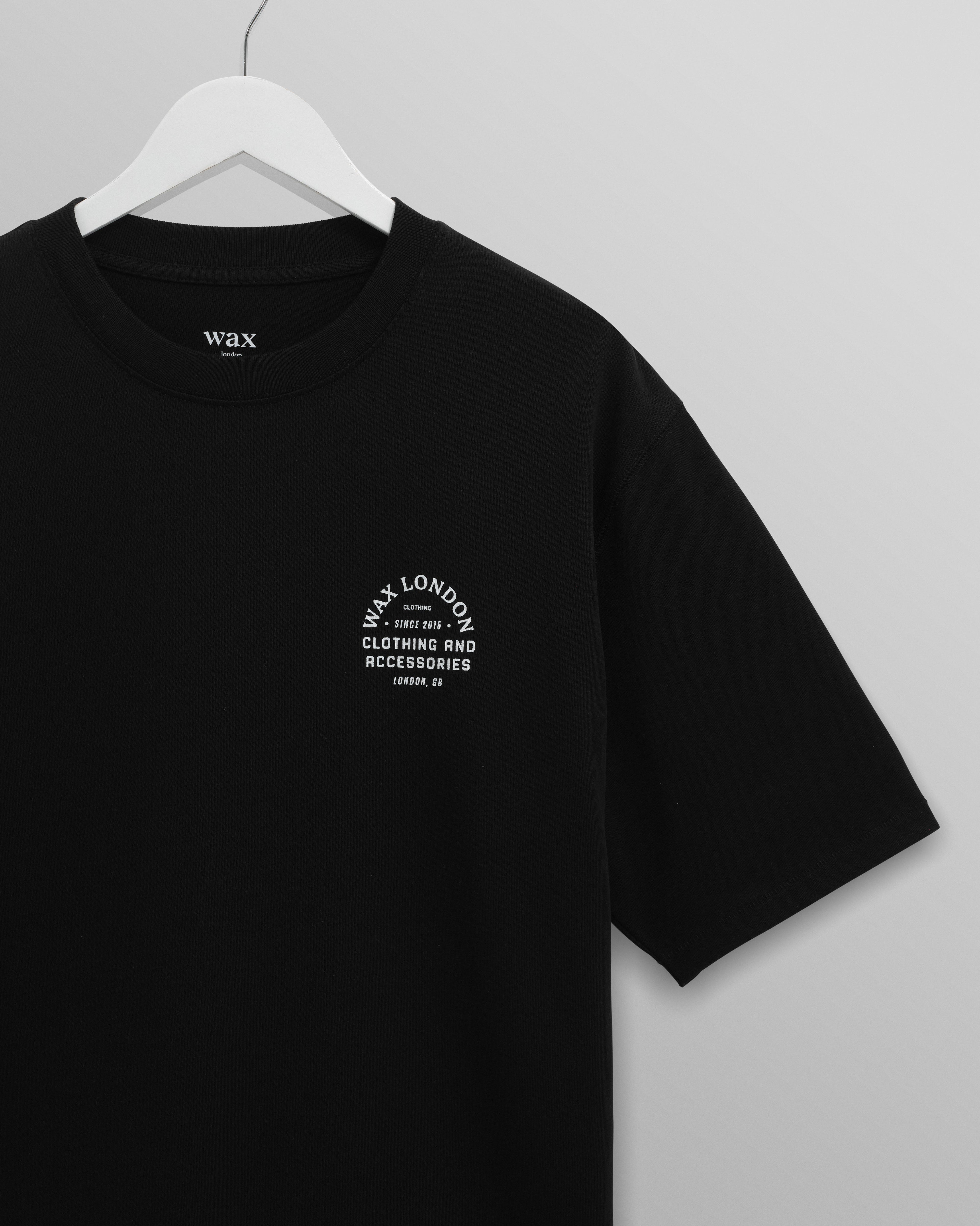 Milton - Black Stacked Text Graphic Organic Cotton T-Shirt