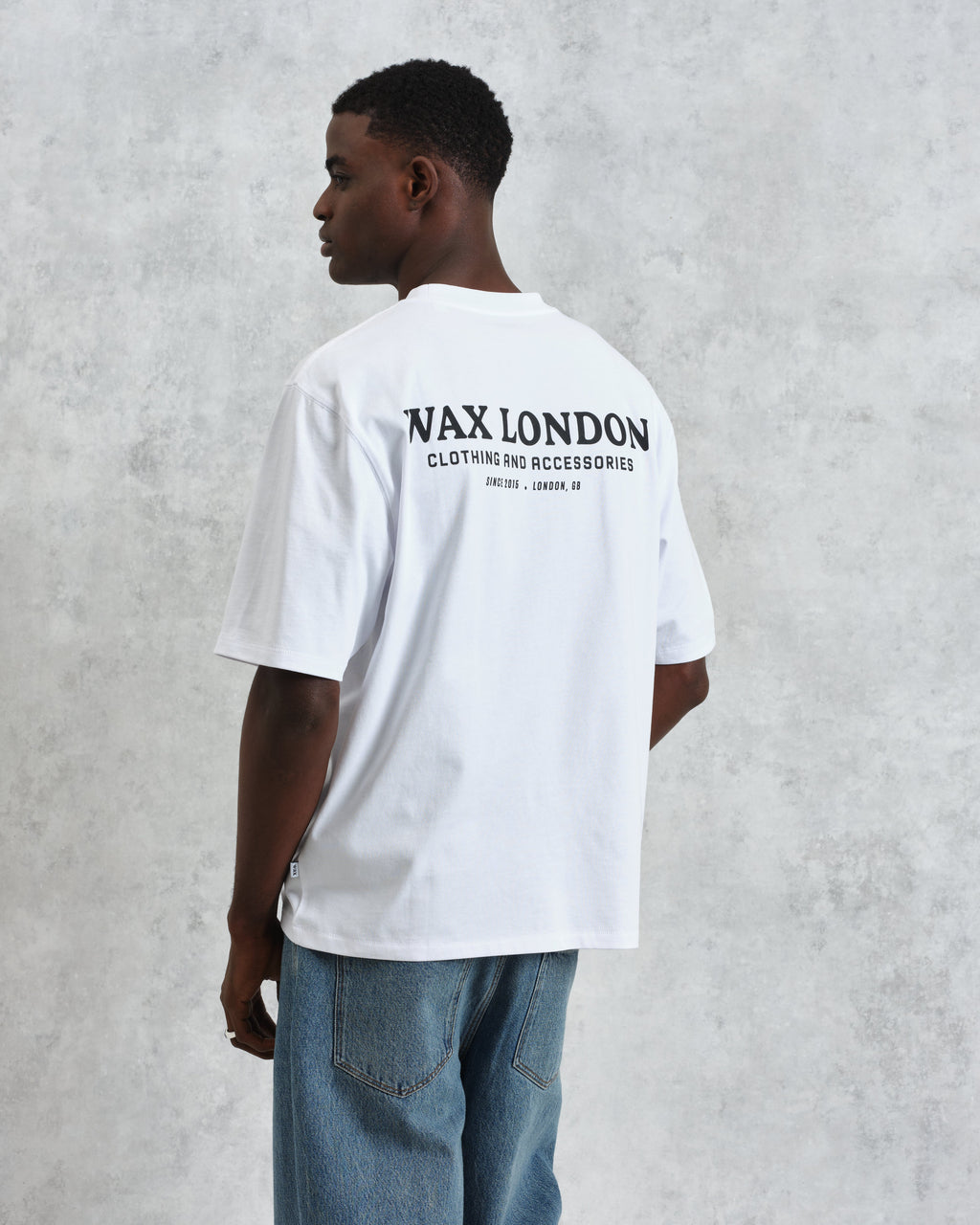 Milton - White Stacked Text Graphic Organic Cotton T-Shirt