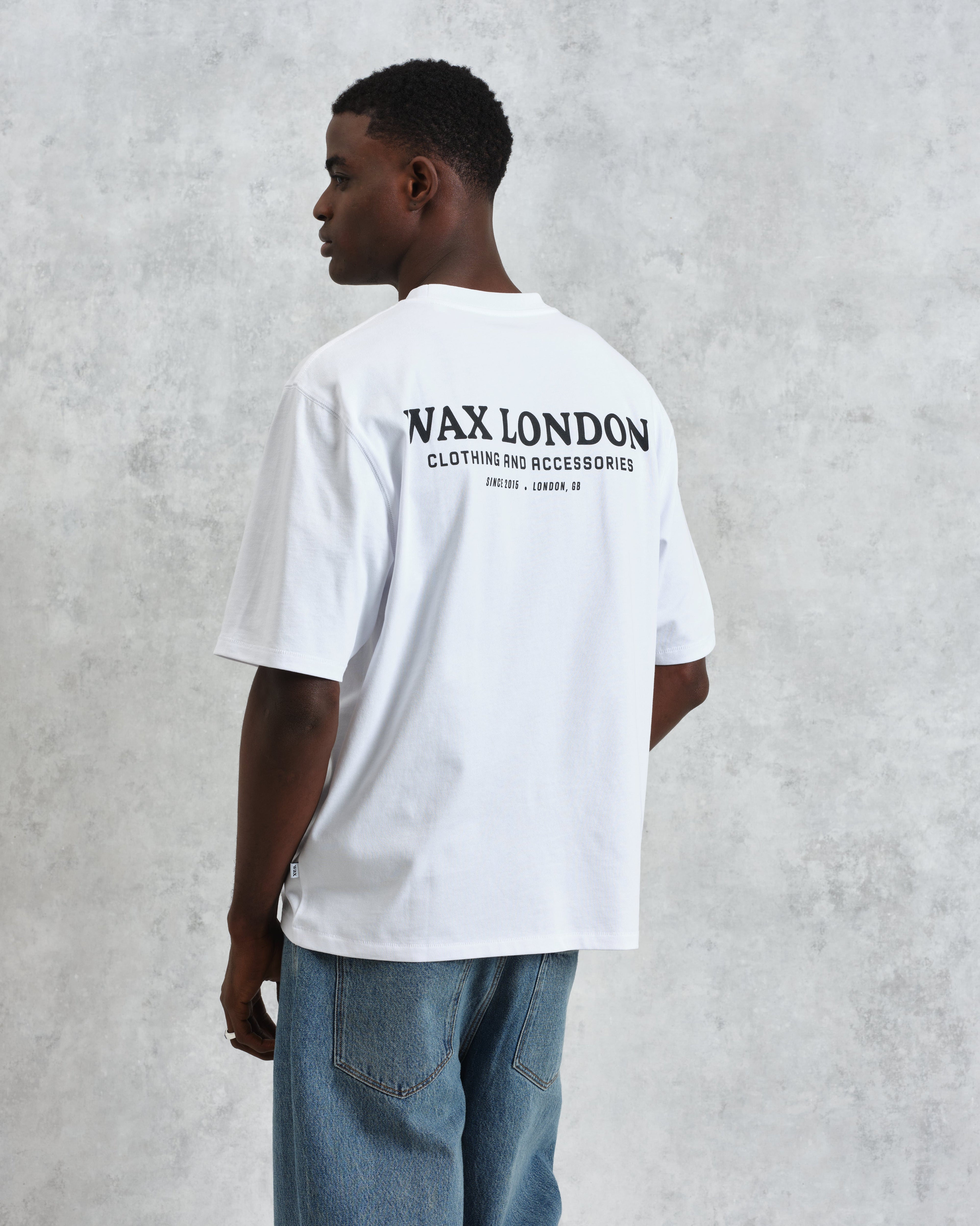 Milton - White Stacked Text Graphic Organic Cotton T-Shirt