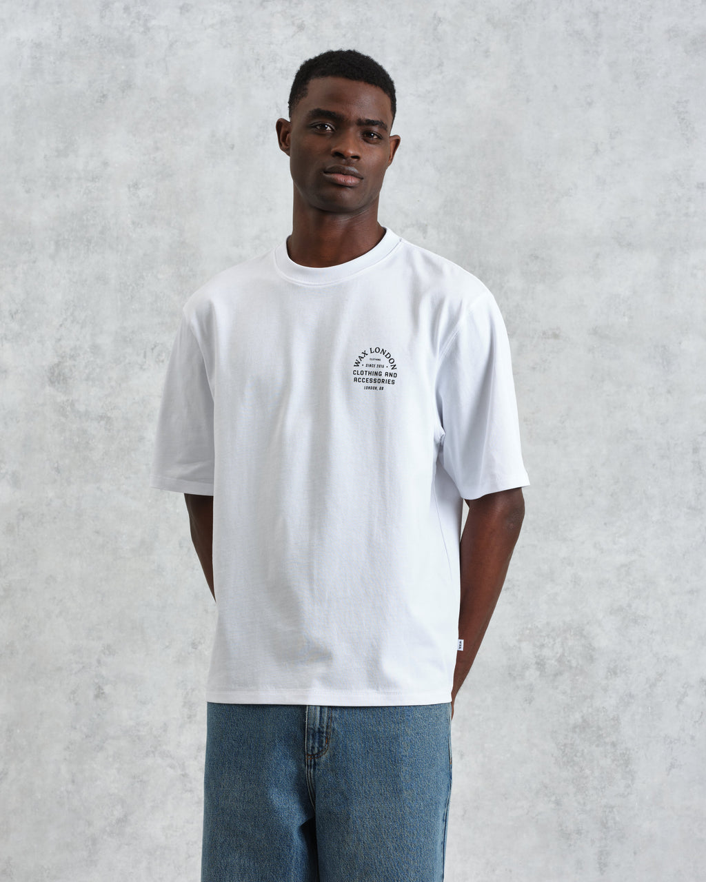 Milton - White Stacked Text Graphic Organic Cotton T-Shirt