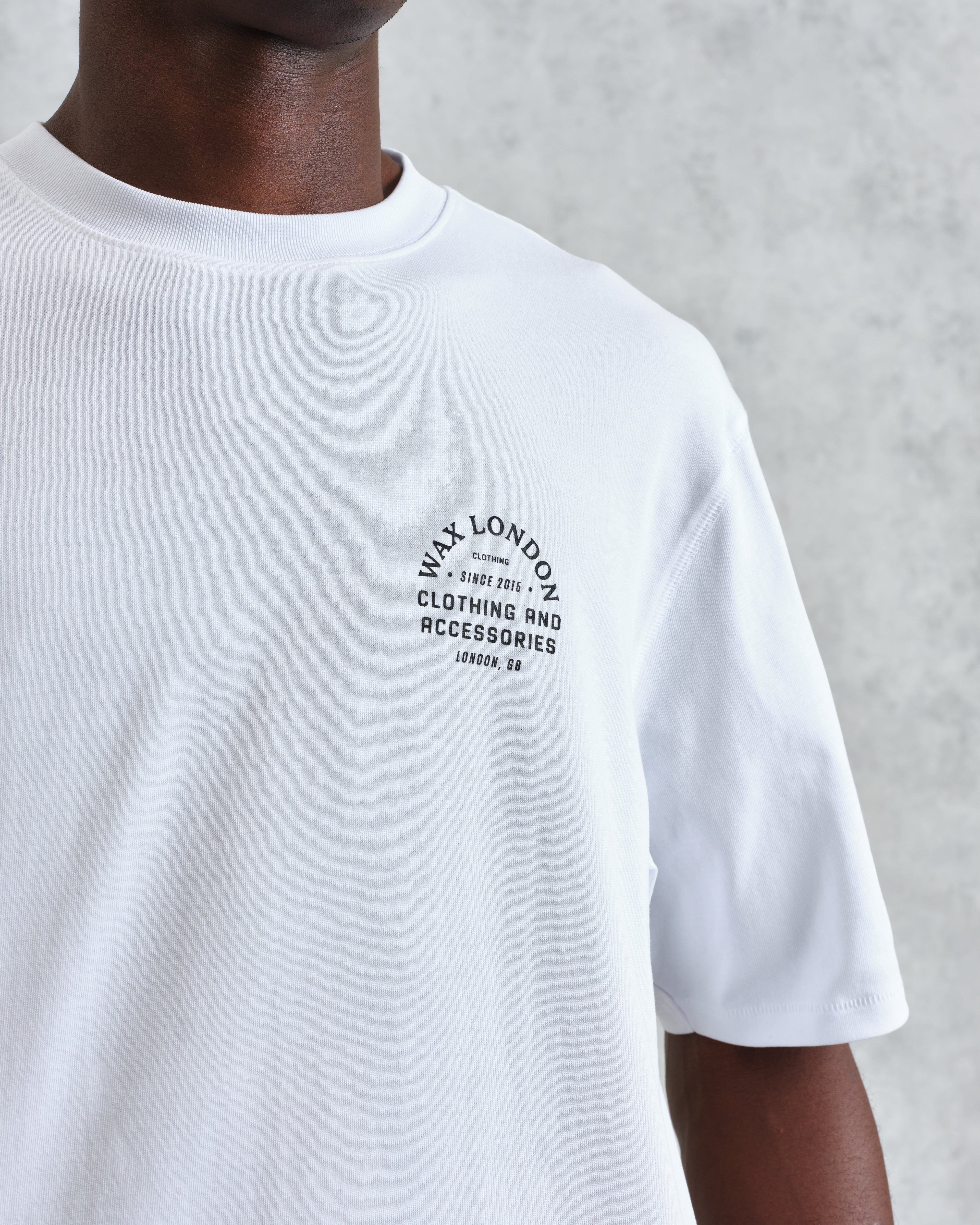 Milton - White Stacked Text Graphic Organic Cotton T-Shirt