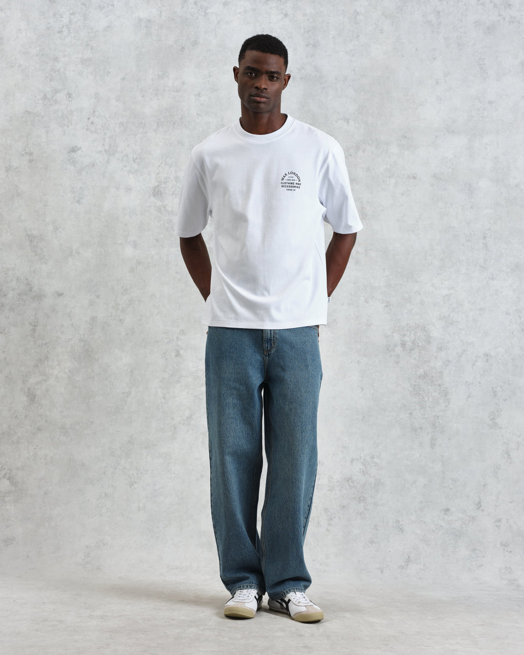 Milton - White Stacked Text Graphic Organic Cotton T-Shirt