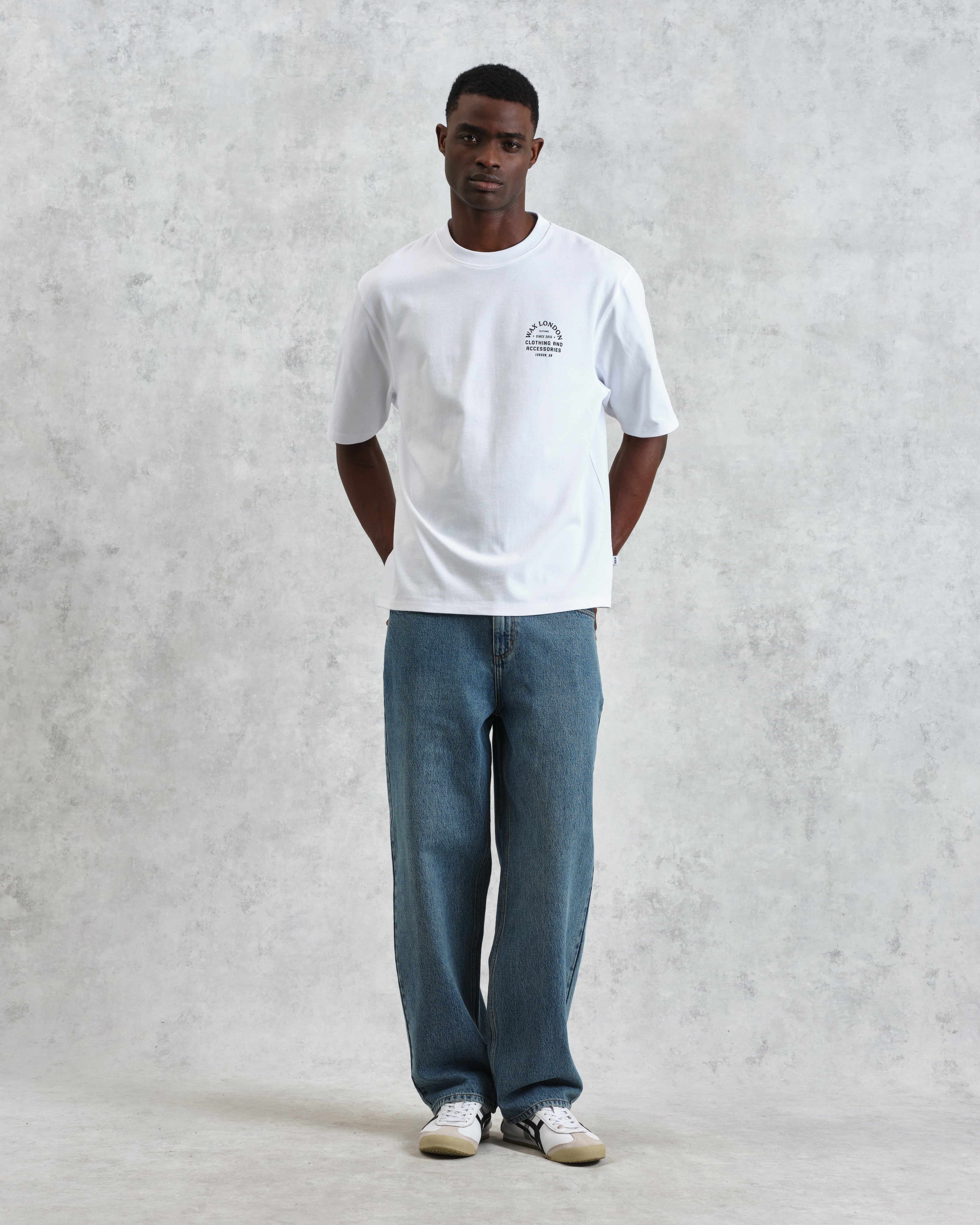Milton - White Stacked Text Graphic Organic Cotton T-Shirt