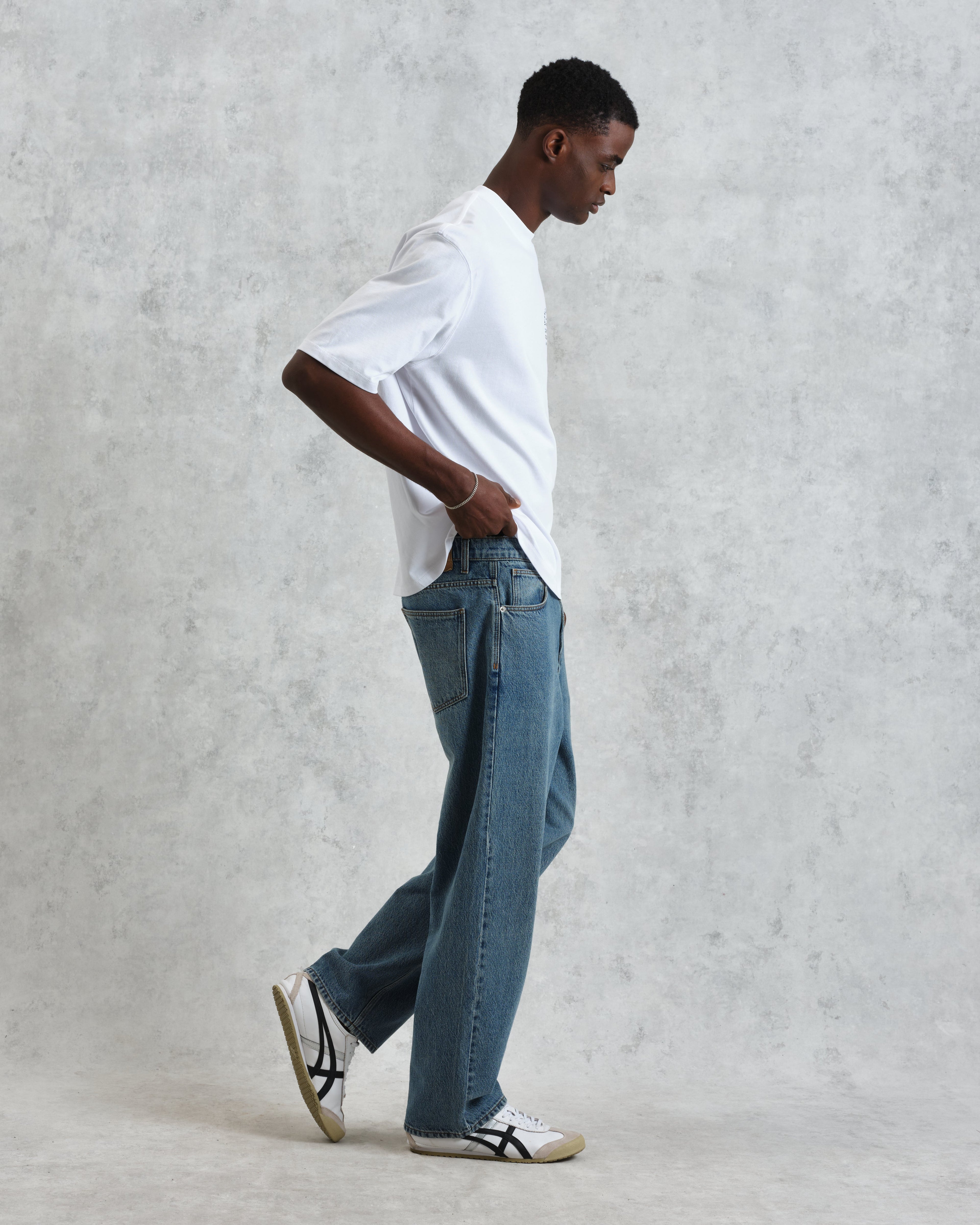 Milton - White Stacked Text Graphic Organic Cotton T-Shirt